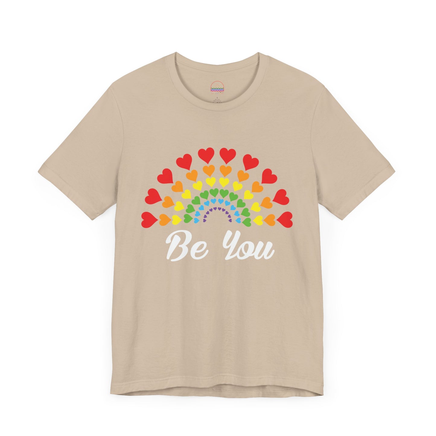 Be You Rainbow Heart Unisex Short Sleeve Tee