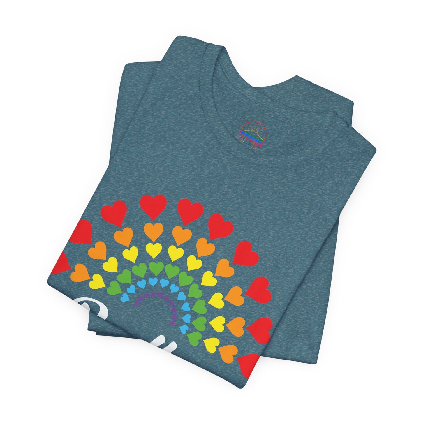 Be You Rainbow Heart Unisex Short Sleeve Tee