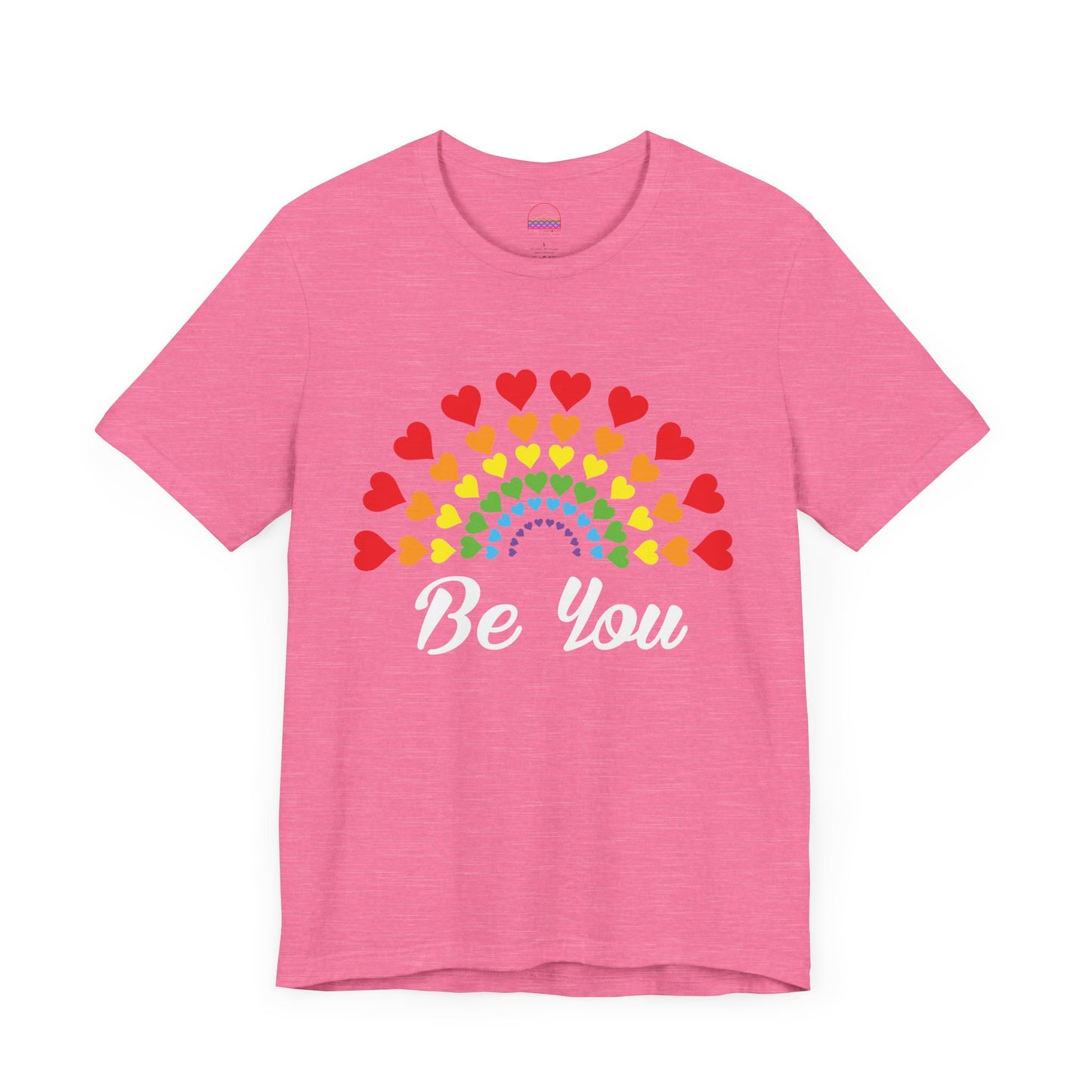 Be You Rainbow Heart Unisex Short Sleeve Tee