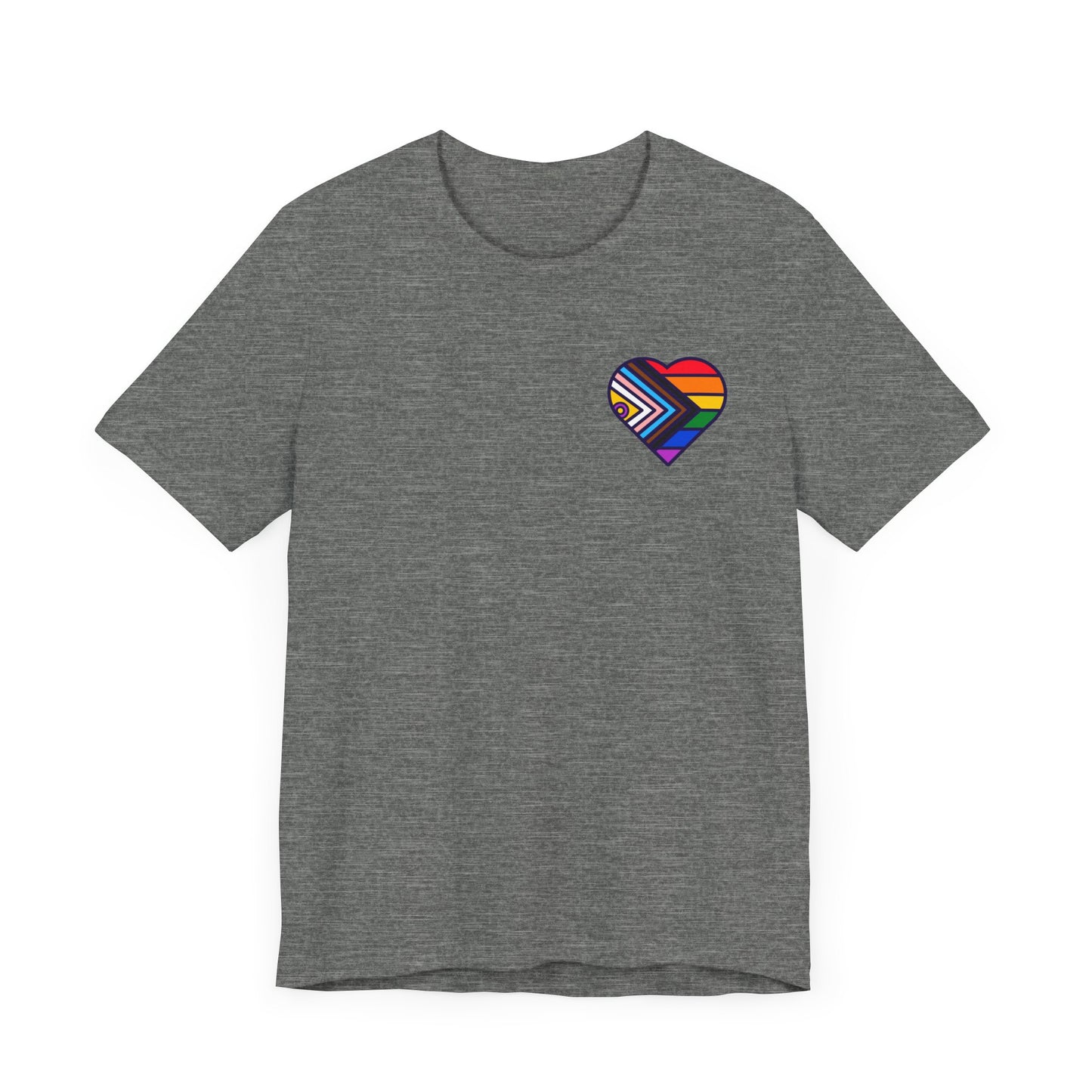 Rainbow Heart Unisex Jersey Tee - Celebrate Love and Pride