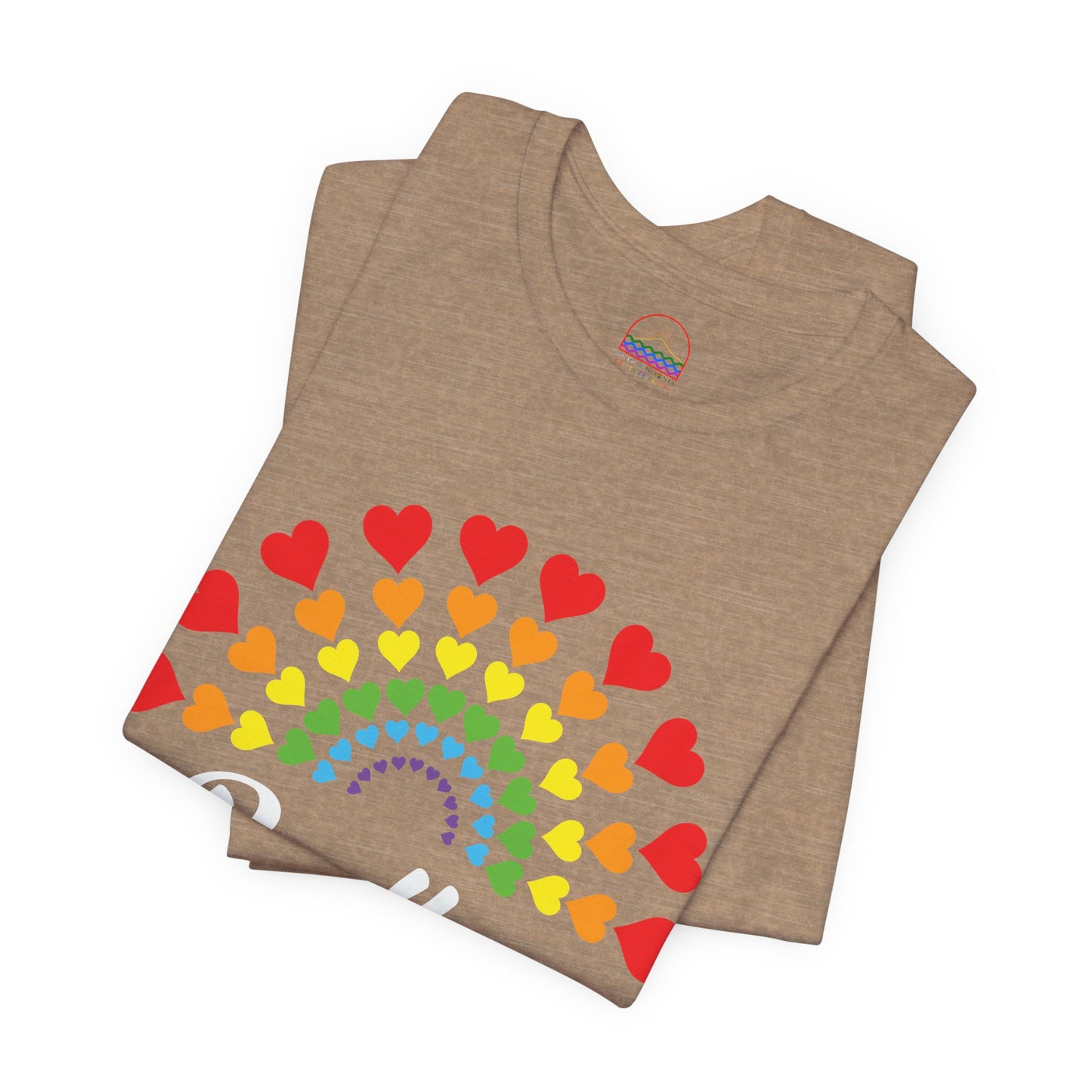 Be You Rainbow Heart Unisex Short Sleeve Tee