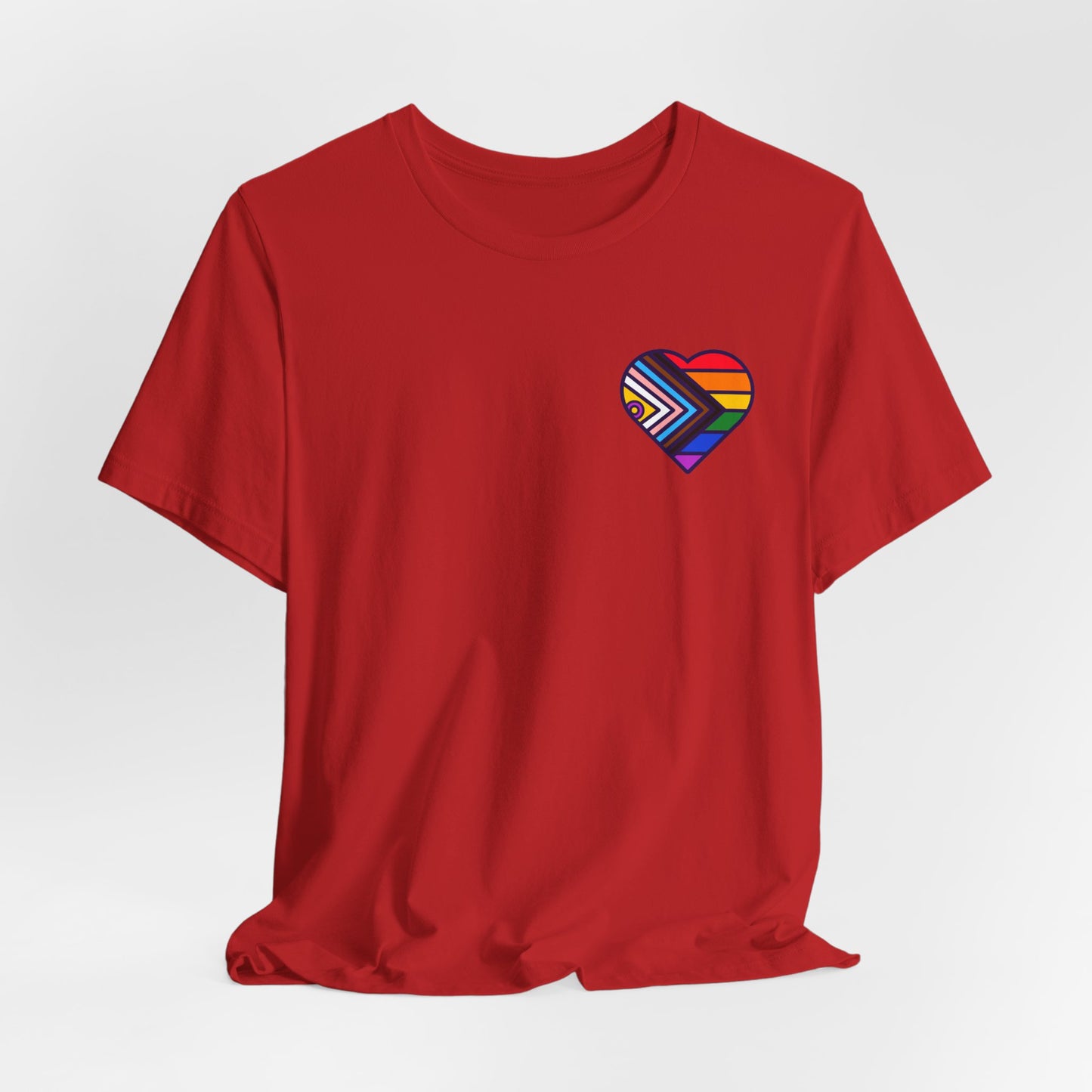 Rainbow Heart Unisex Jersey Tee - Celebrate Love and Pride