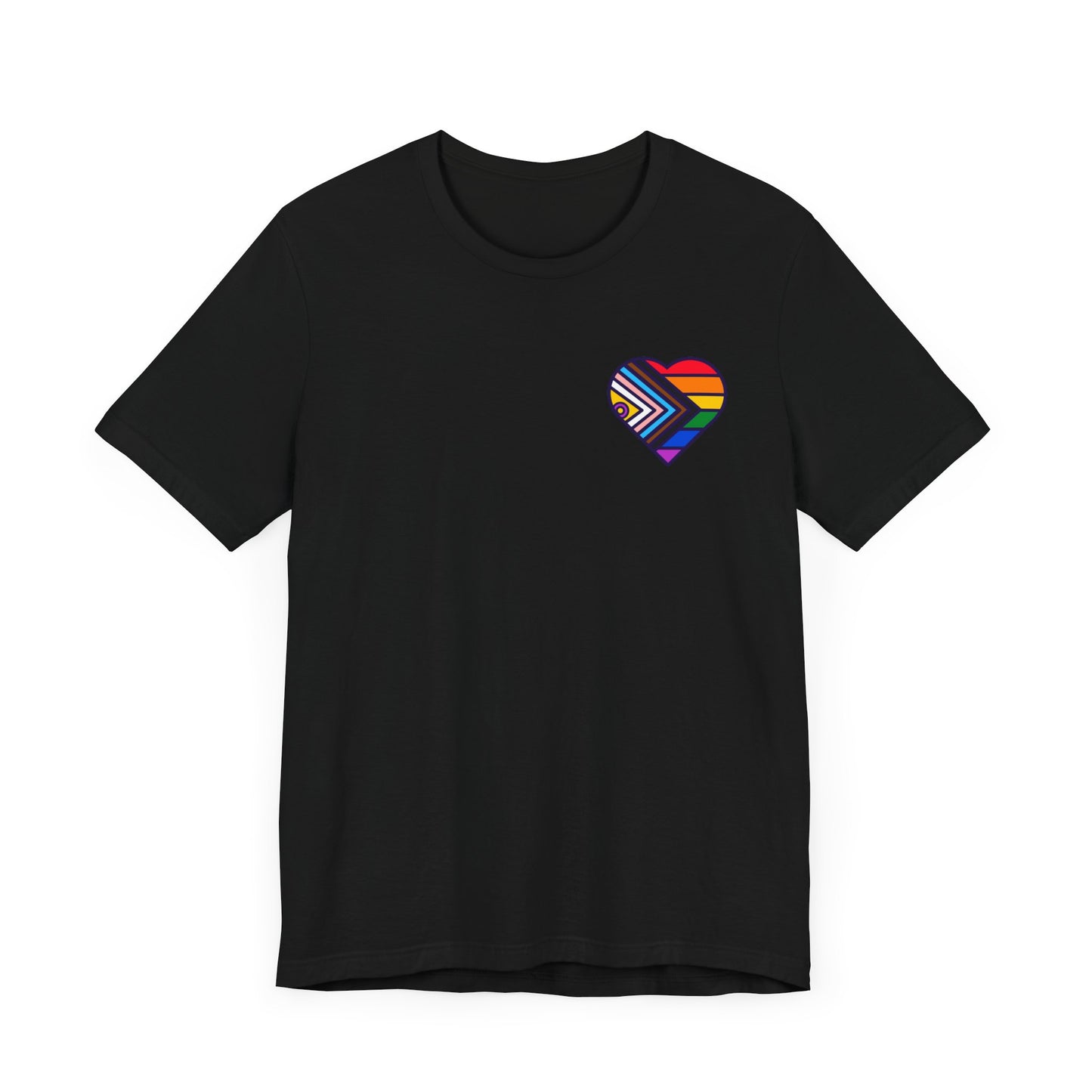 Rainbow Heart Unisex Jersey Tee - Celebrate Love and Pride