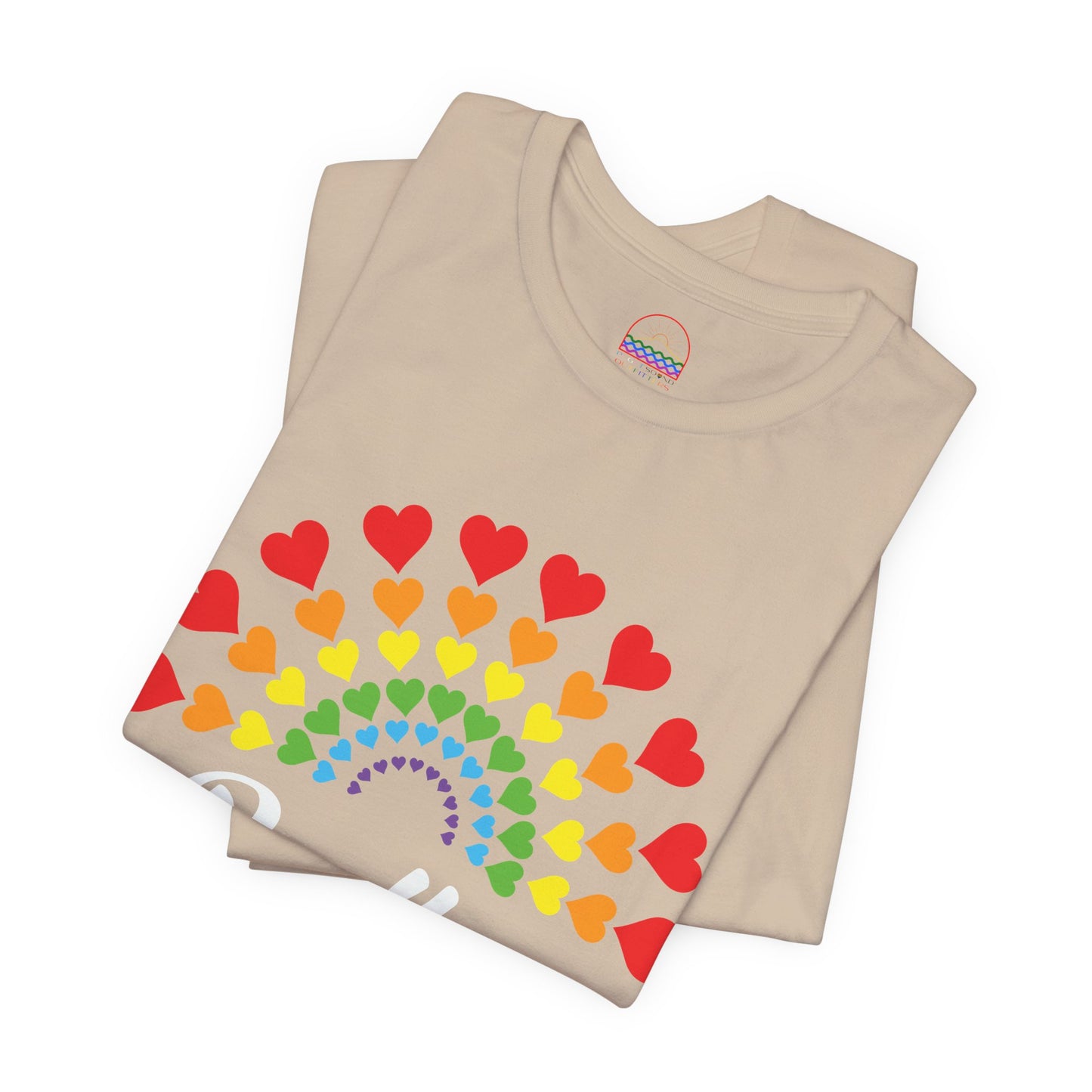 Be You Rainbow Heart Unisex Short Sleeve Tee