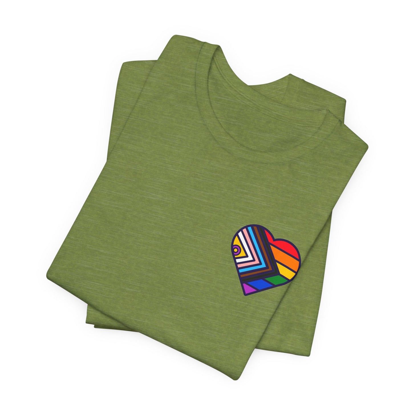 Rainbow Heart Unisex Jersey Tee - Celebrate Love and Pride