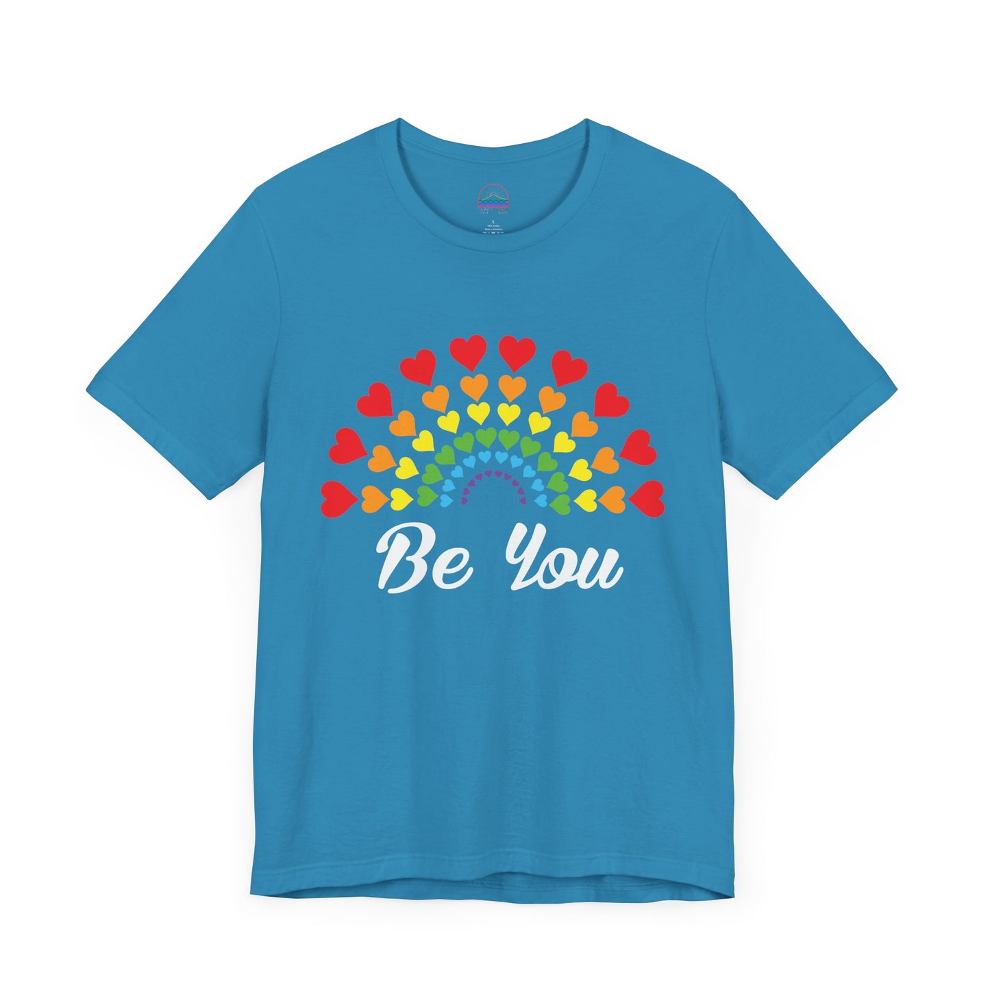 Be You Rainbow Heart Unisex Short Sleeve Tee