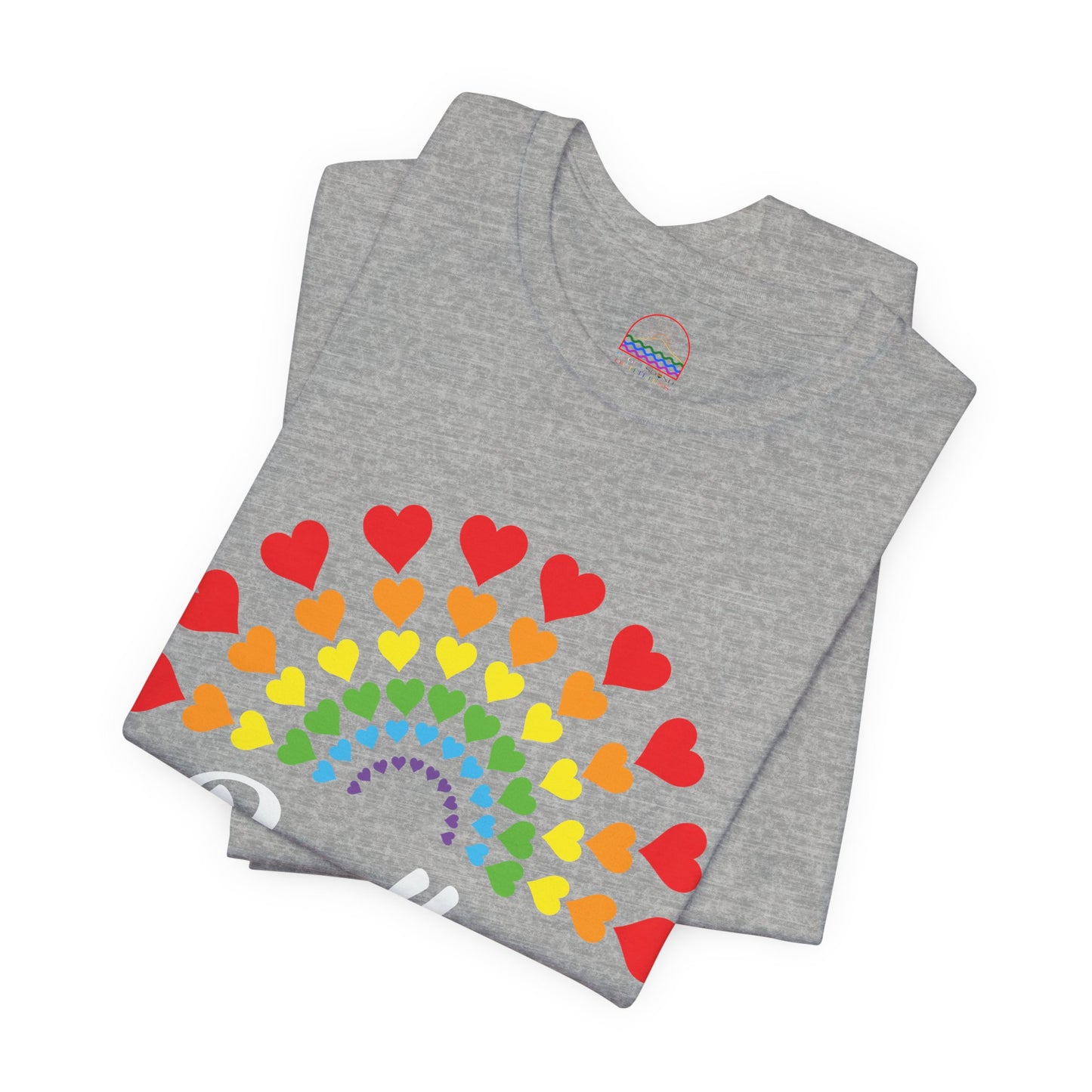 Be You Rainbow Heart Unisex Short Sleeve Tee
