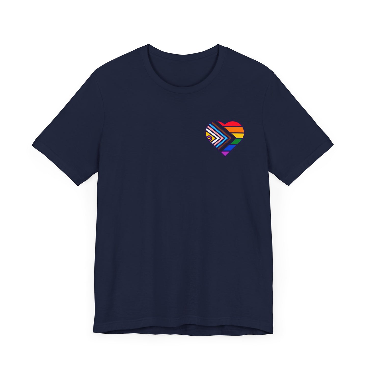 Rainbow Heart Unisex Jersey Tee - Celebrate Love and Pride