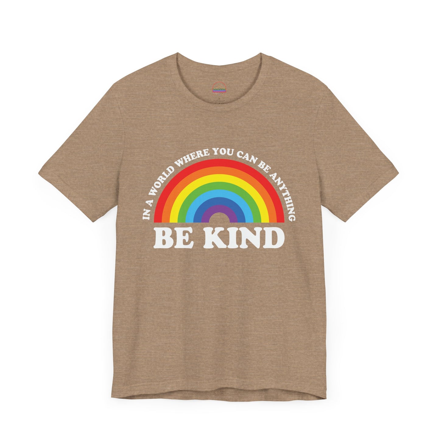 Rainbow Be Kind Tee - Unisex Jersey Short Sleeve Shirt, Positive Vibes, Casual Wear, Gifts for Friends, Motivational Apparel
