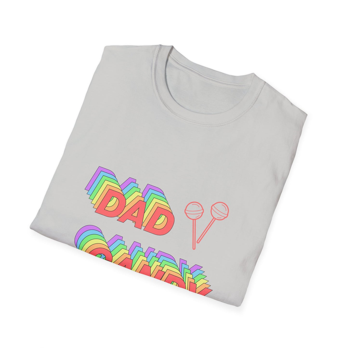Retro Dad Candy Unisex Softstyle T-Shirt - Fun & Colorful Gift for Father's Day