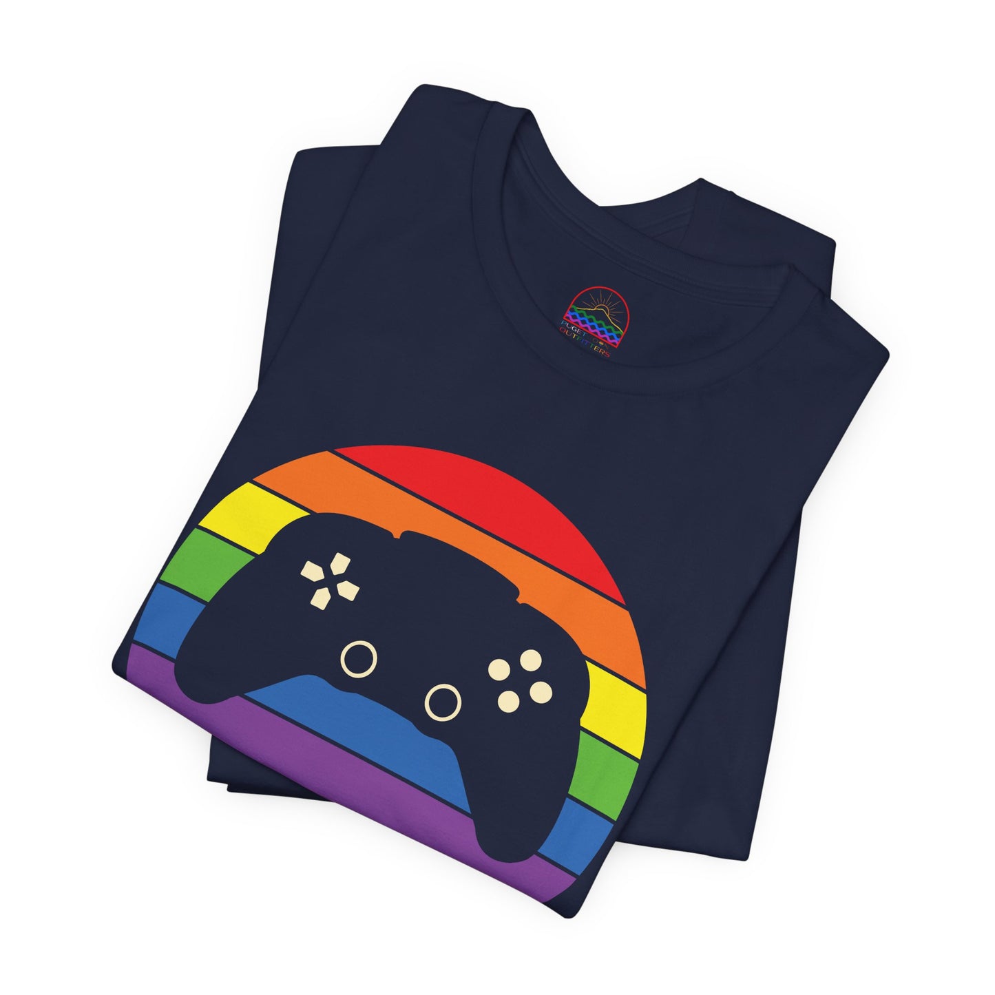 Pride Gamer Unisex Tee - Rainbow Controller Graphic T-Shirt