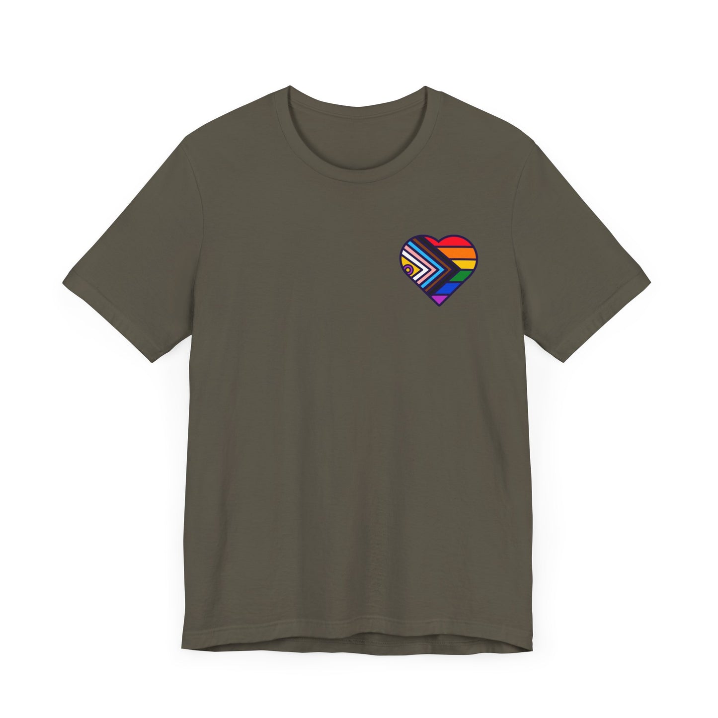 Rainbow Heart Unisex Jersey Tee - Celebrate Love and Pride