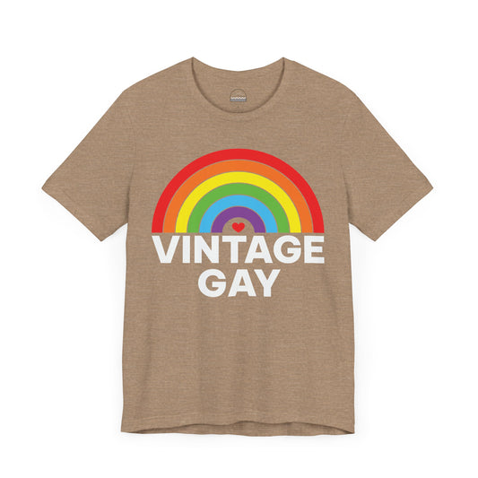 Vintage Gay Rainbow Unisex Tee - Celebrate Love & Pride