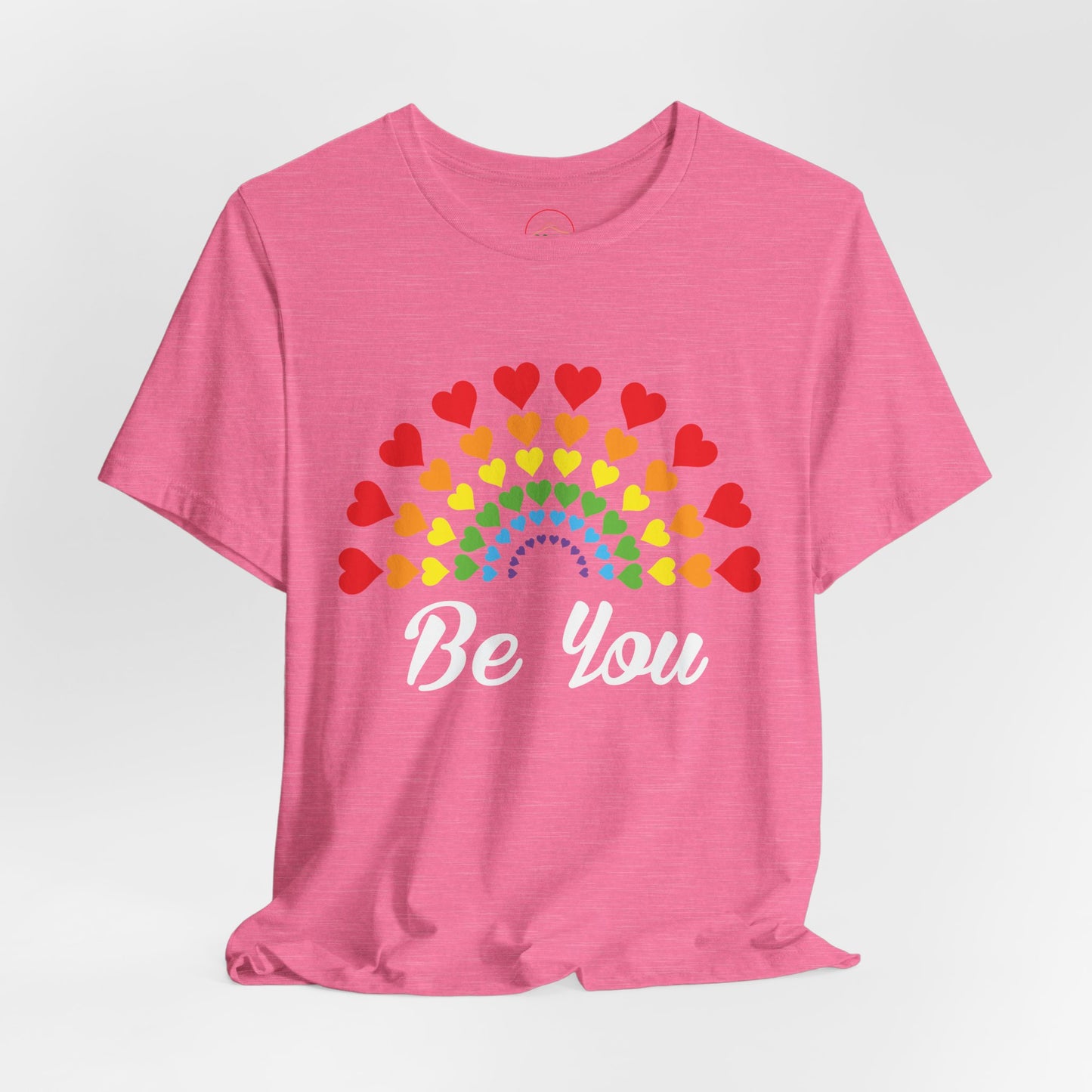 Be You Rainbow Heart Unisex Short Sleeve Tee