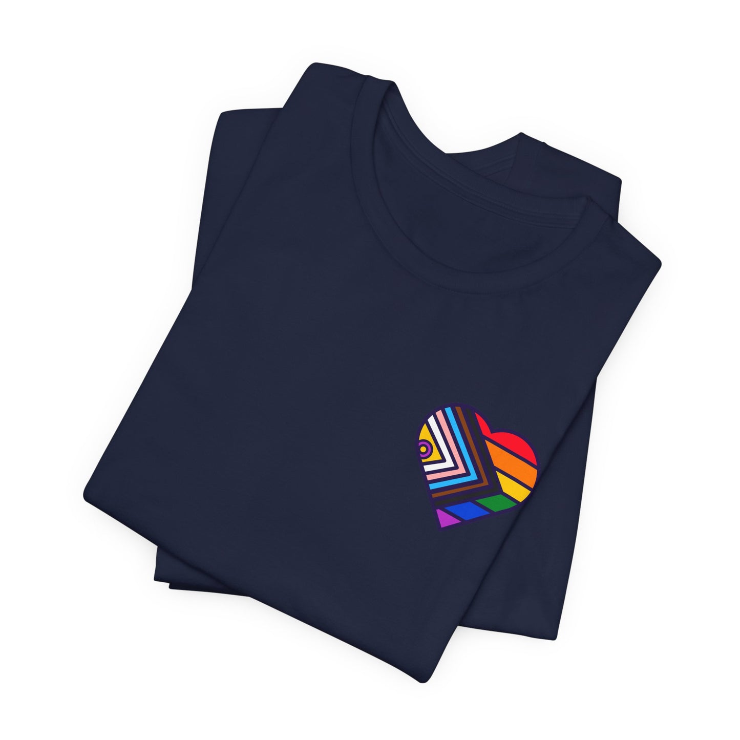 Rainbow Heart Unisex Jersey Tee - Celebrate Love and Pride