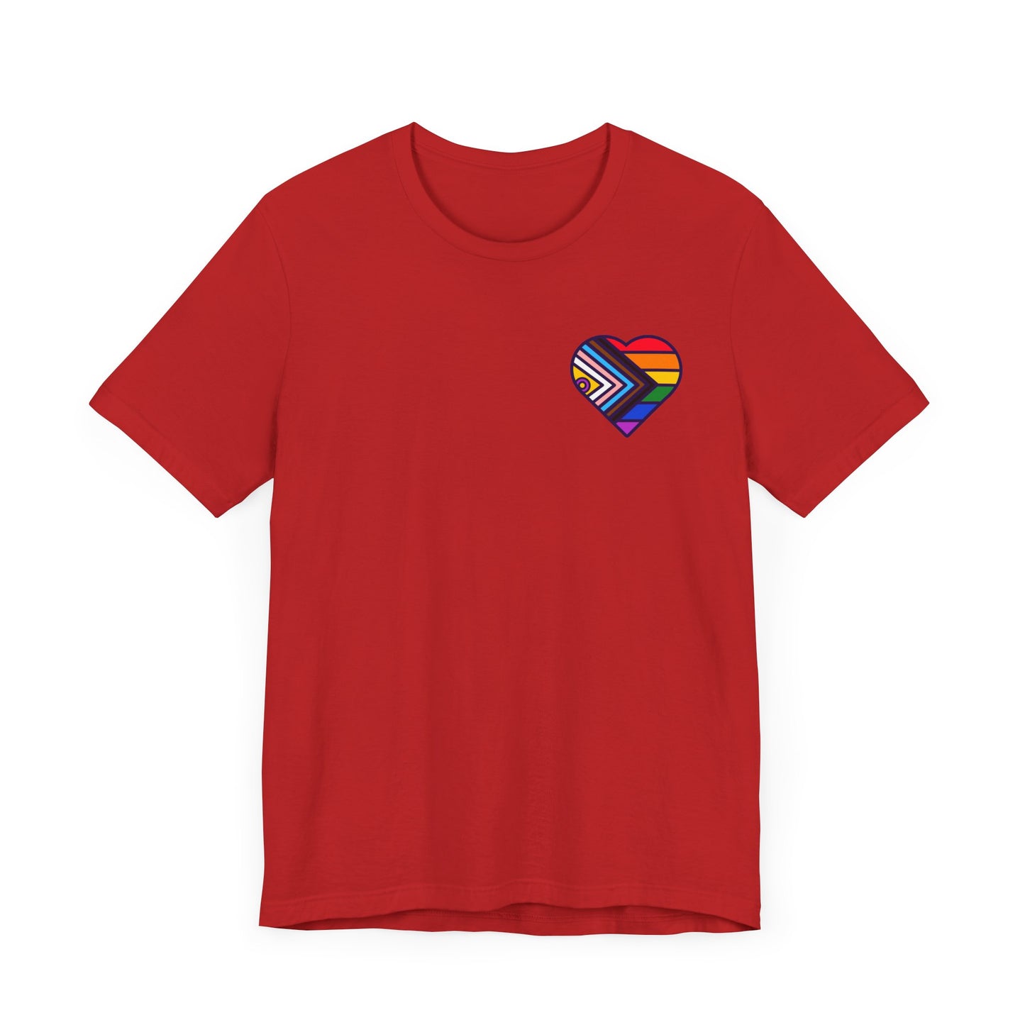 Rainbow Heart Unisex Jersey Tee - Celebrate Love and Pride