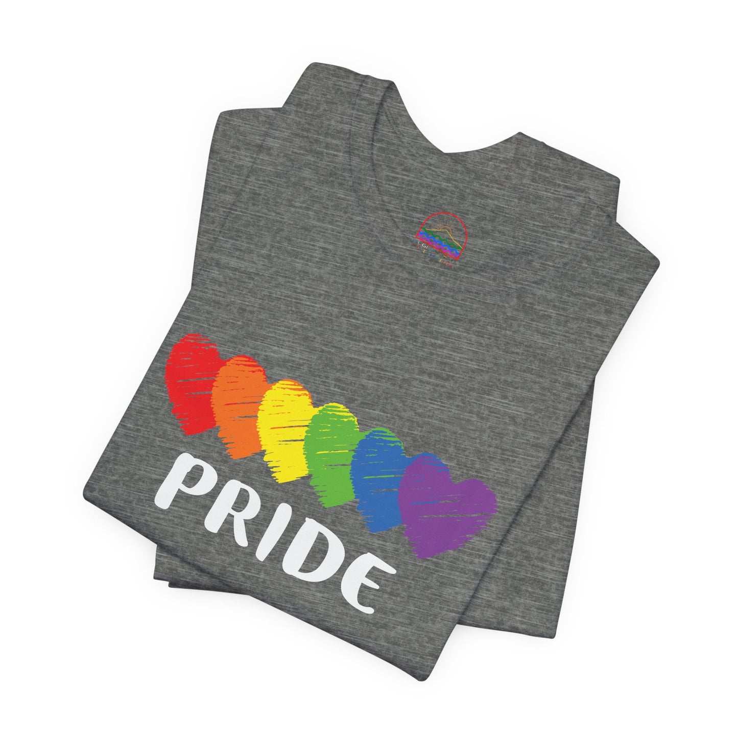 Pride Hearts Unisex Tee - LGBTQ+ Rainbow Love | PSO