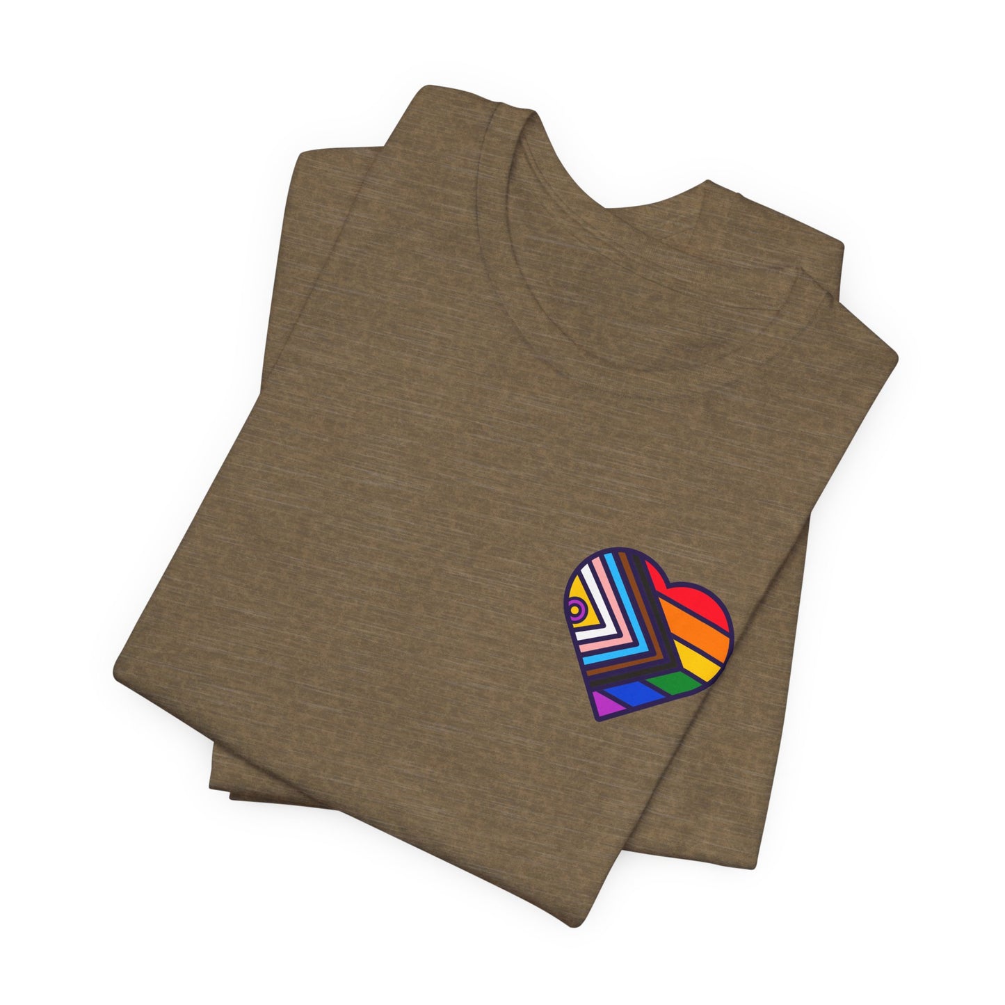 Rainbow Heart Unisex Jersey Tee - Celebrate Love and Pride
