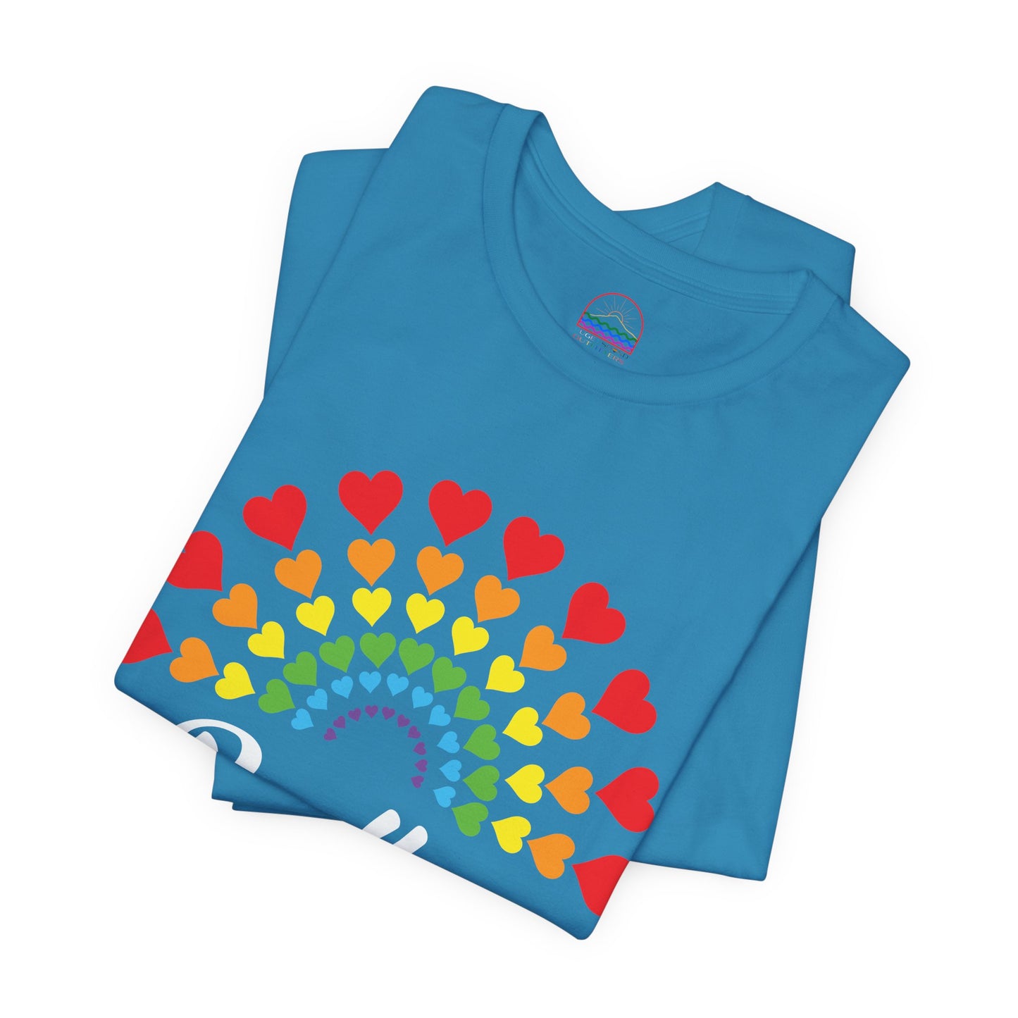 Be You Rainbow Heart Unisex Short Sleeve Tee