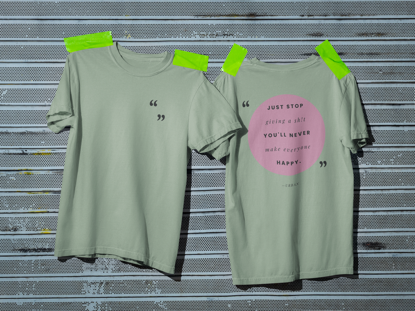 Just Stop Giving a Sh!t – Sage Green Unisex Graphic Tee | Puget Sound Outfitters