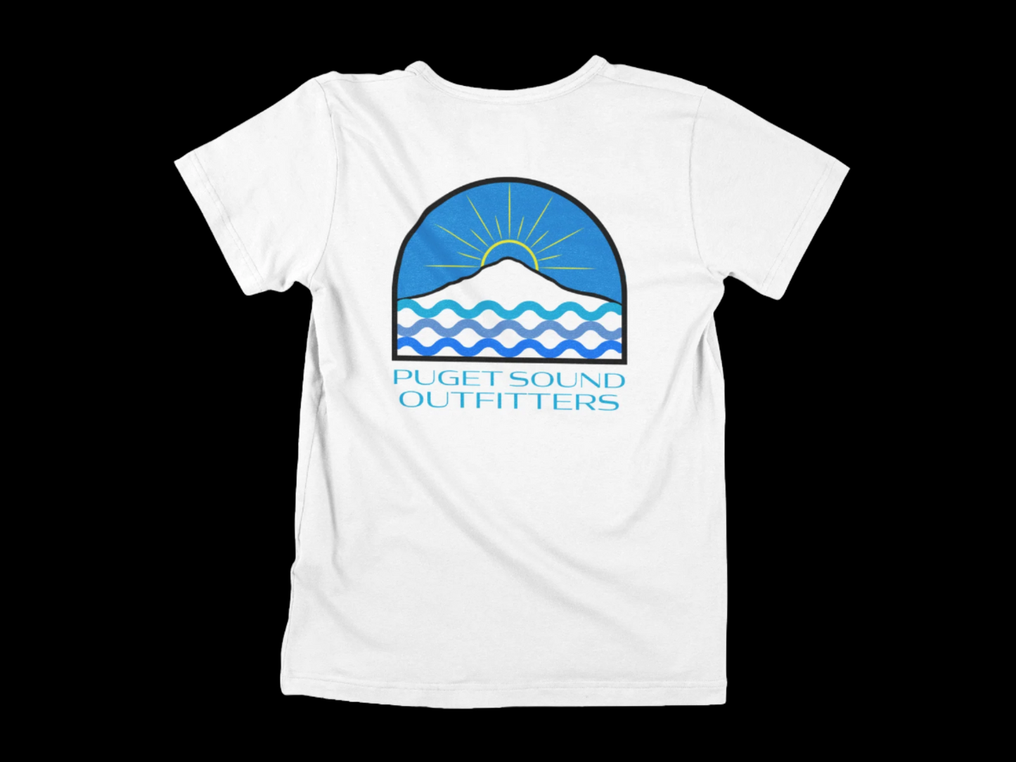 Summer Sunrise Tee - PNW Blue Sky & Rainier | Puget Sound Outfitters
