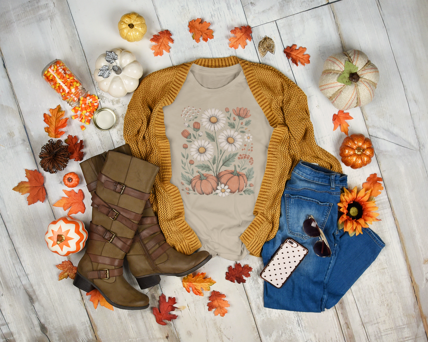 Vintage Fall Vibes T-Shirt | Retro Autumn Style | PSO