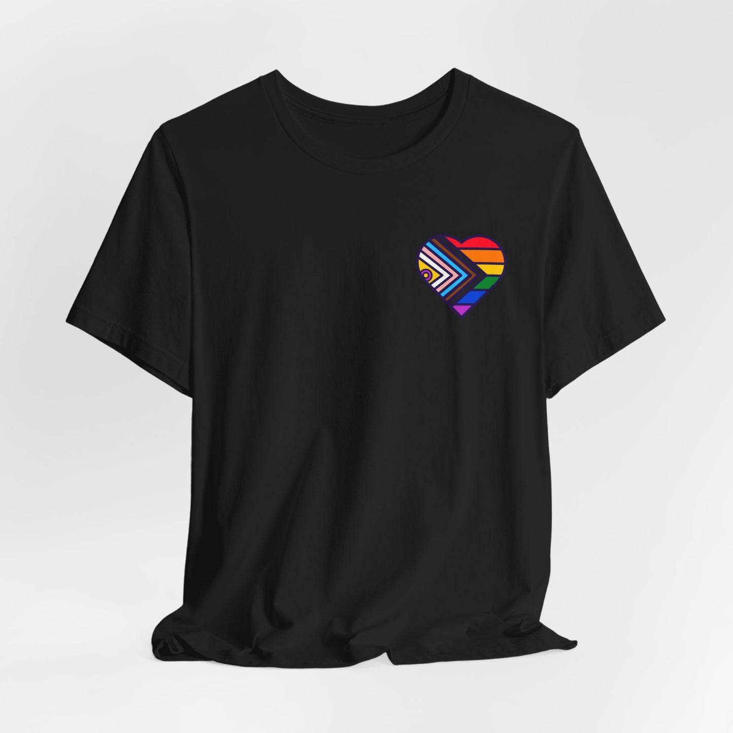 Rainbow Heart Unisex Jersey Tee - Celebrate Love and Pride