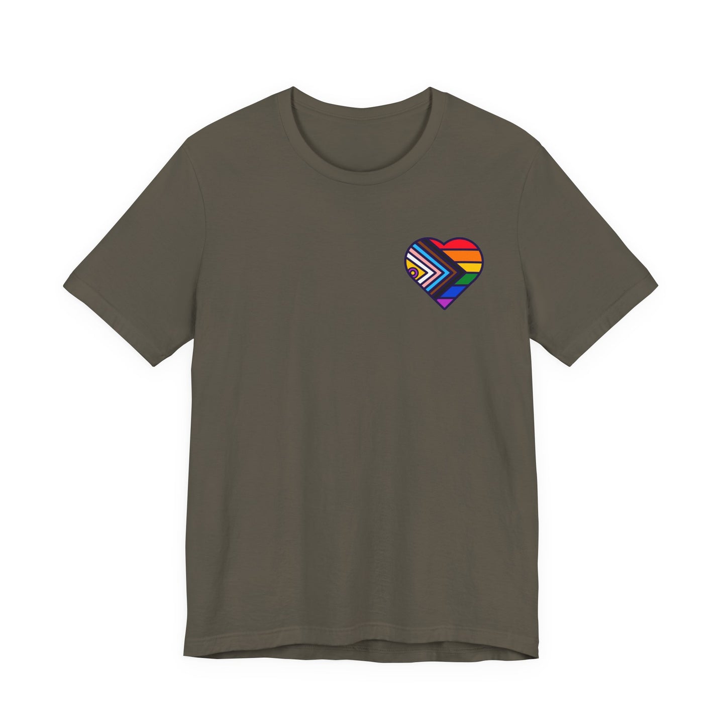 Rainbow Heart Unisex Jersey Tee - Celebrate Love and Pride