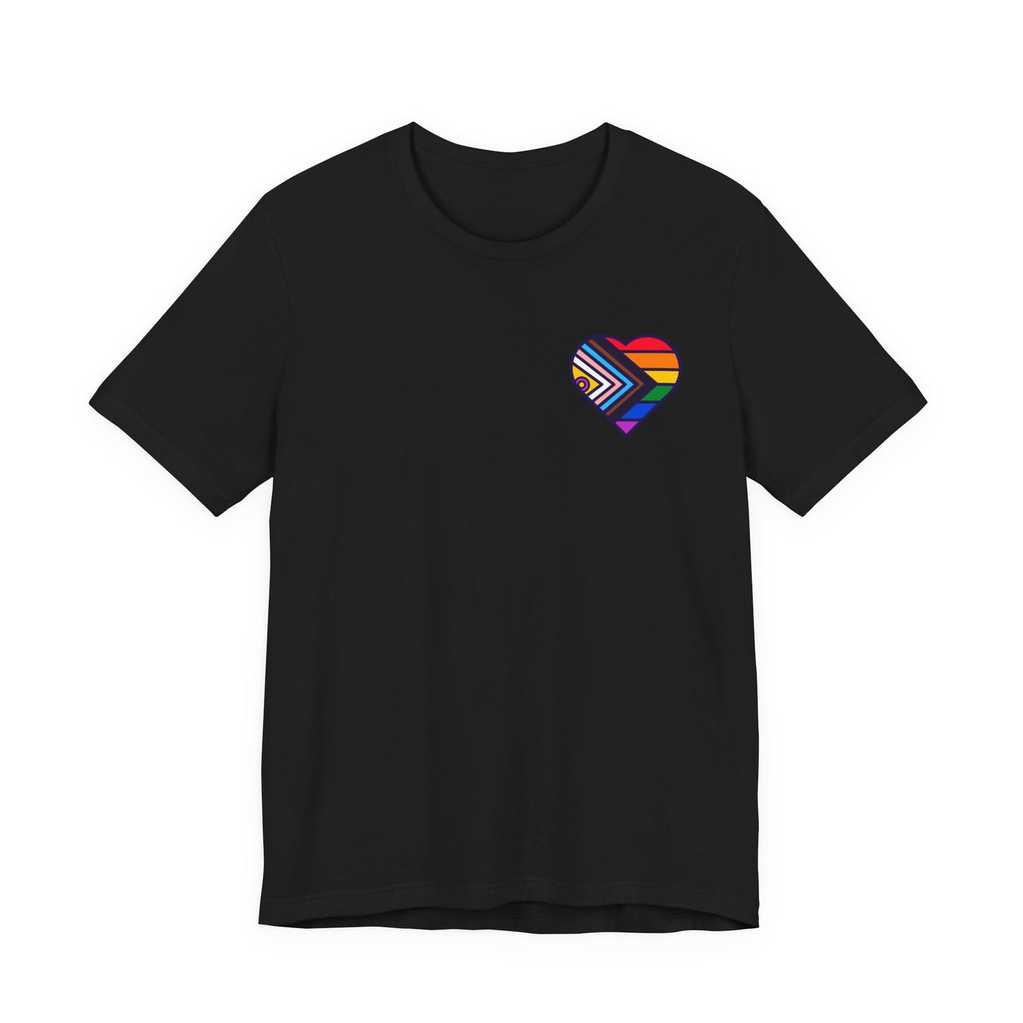 Rainbow Heart Unisex Jersey Tee - Celebrate Love and Pride