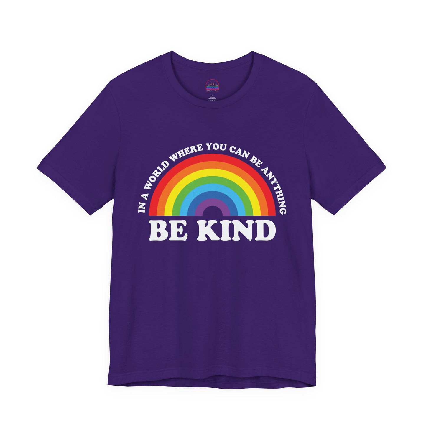 Rainbow Be Kind Tee - Unisex Jersey Short Sleeve Shirt, Positive Vibes, Casual Wear, Gifts for Friends, Motivational Apparel