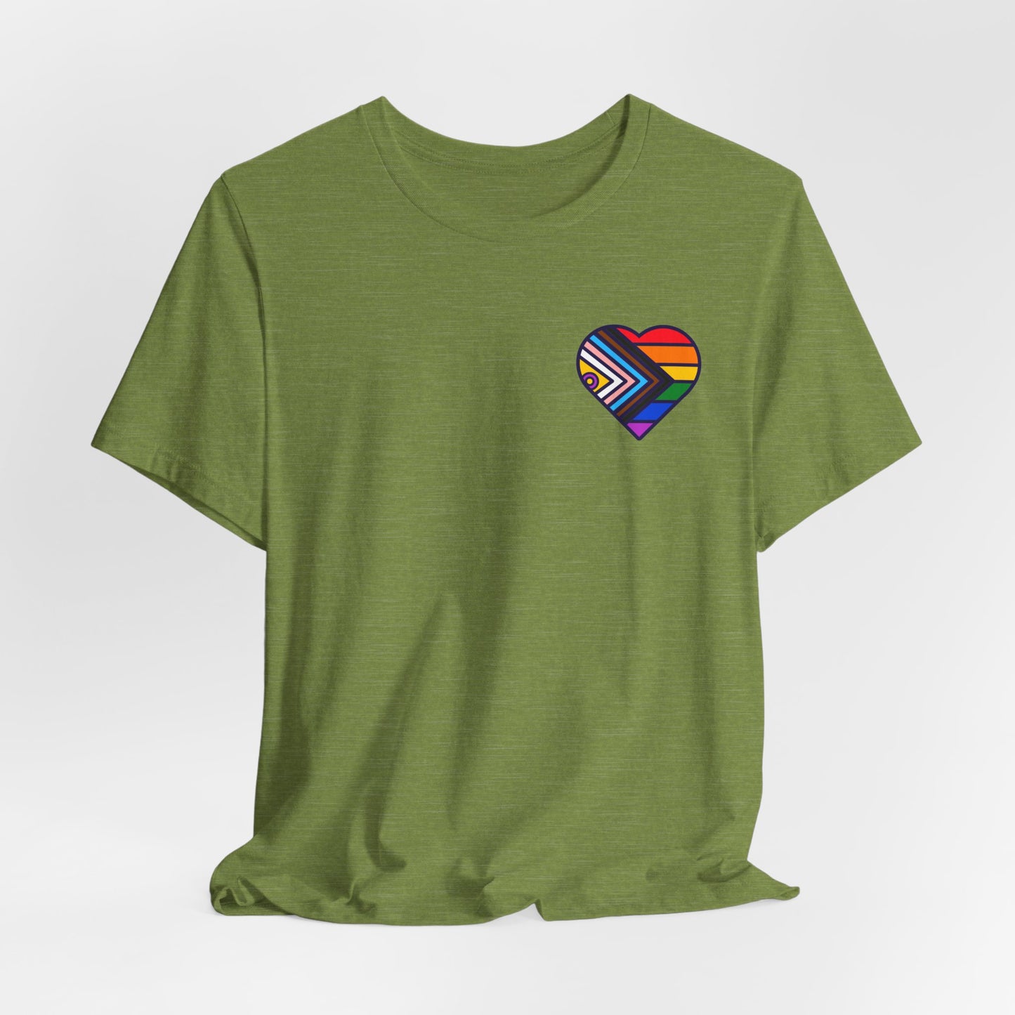 Rainbow Heart Unisex Jersey Tee - Celebrate Love and Pride