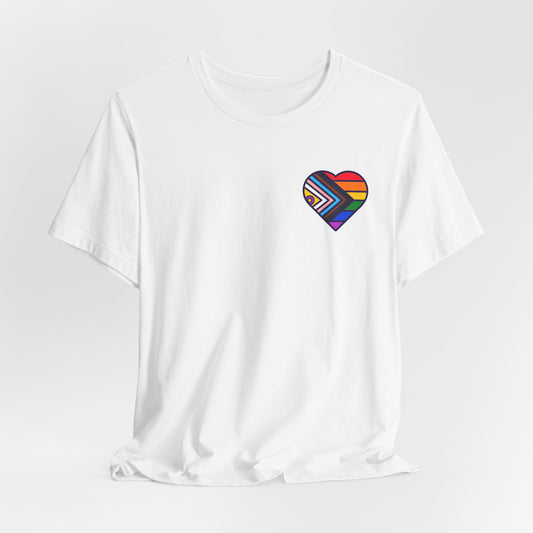 Rainbow Heart Unisex Jersey Tee - Celebrate Love and Pride