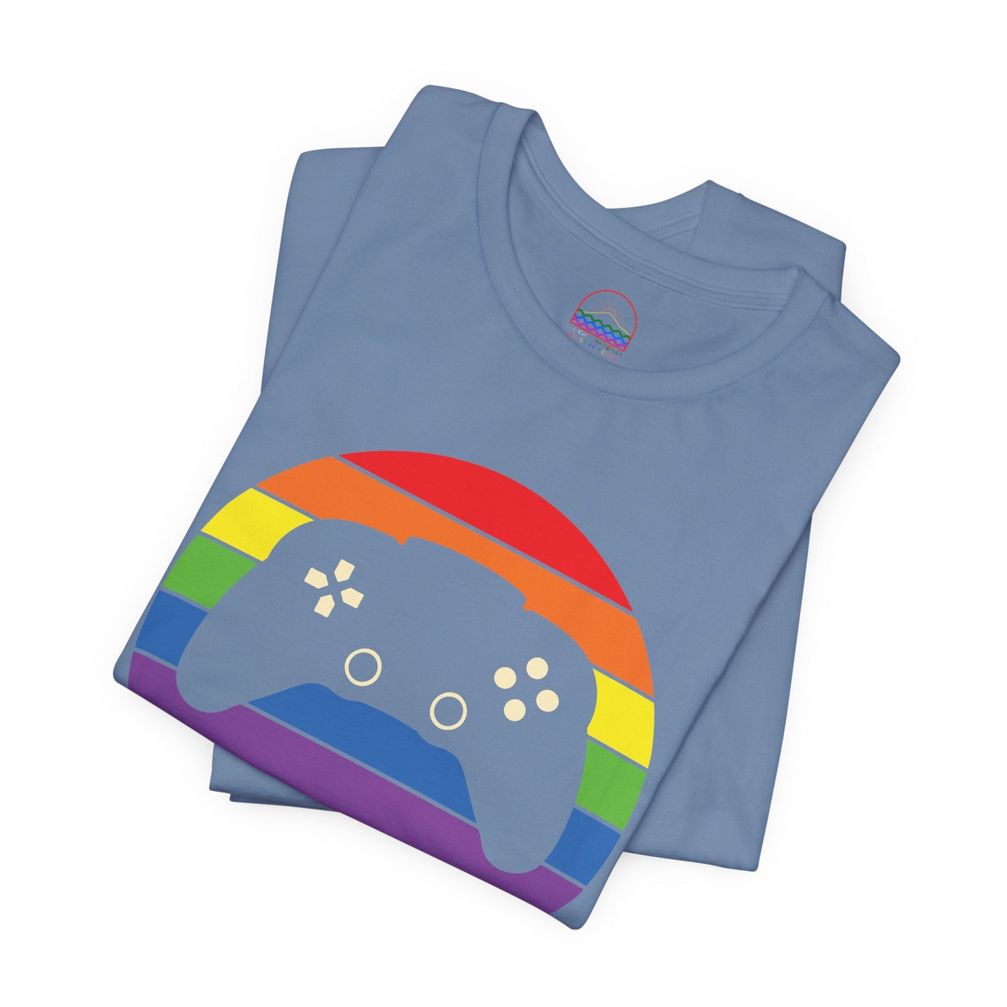 Pride Gamer Unisex Tee - Rainbow Controller Graphic T-Shirt