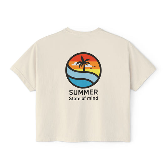 Summer Vibes Women’s Boxy Tee – Fun, Cropped Fit | PSO
