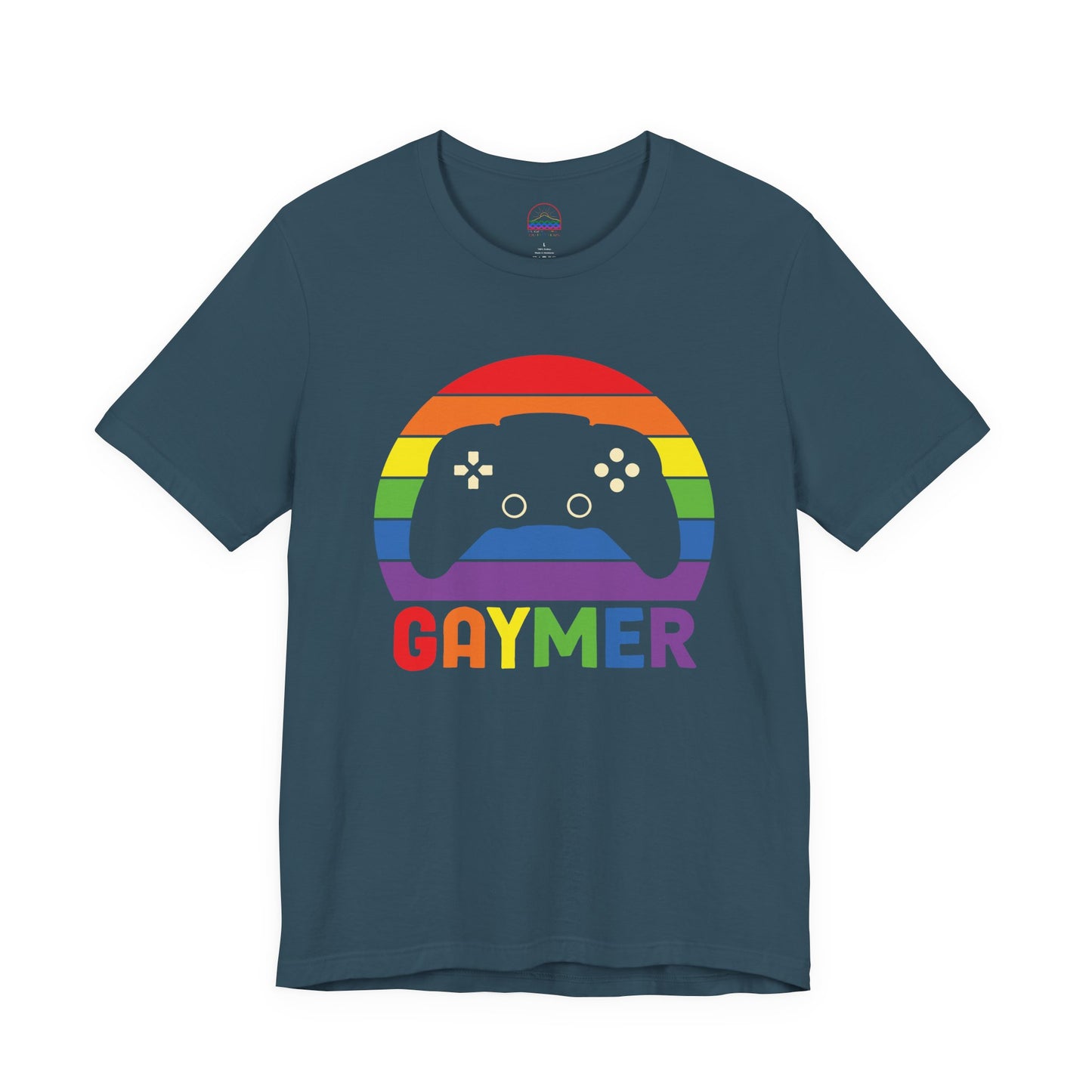 Pride Gamer Unisex Tee - Rainbow Controller Graphic T-Shirt