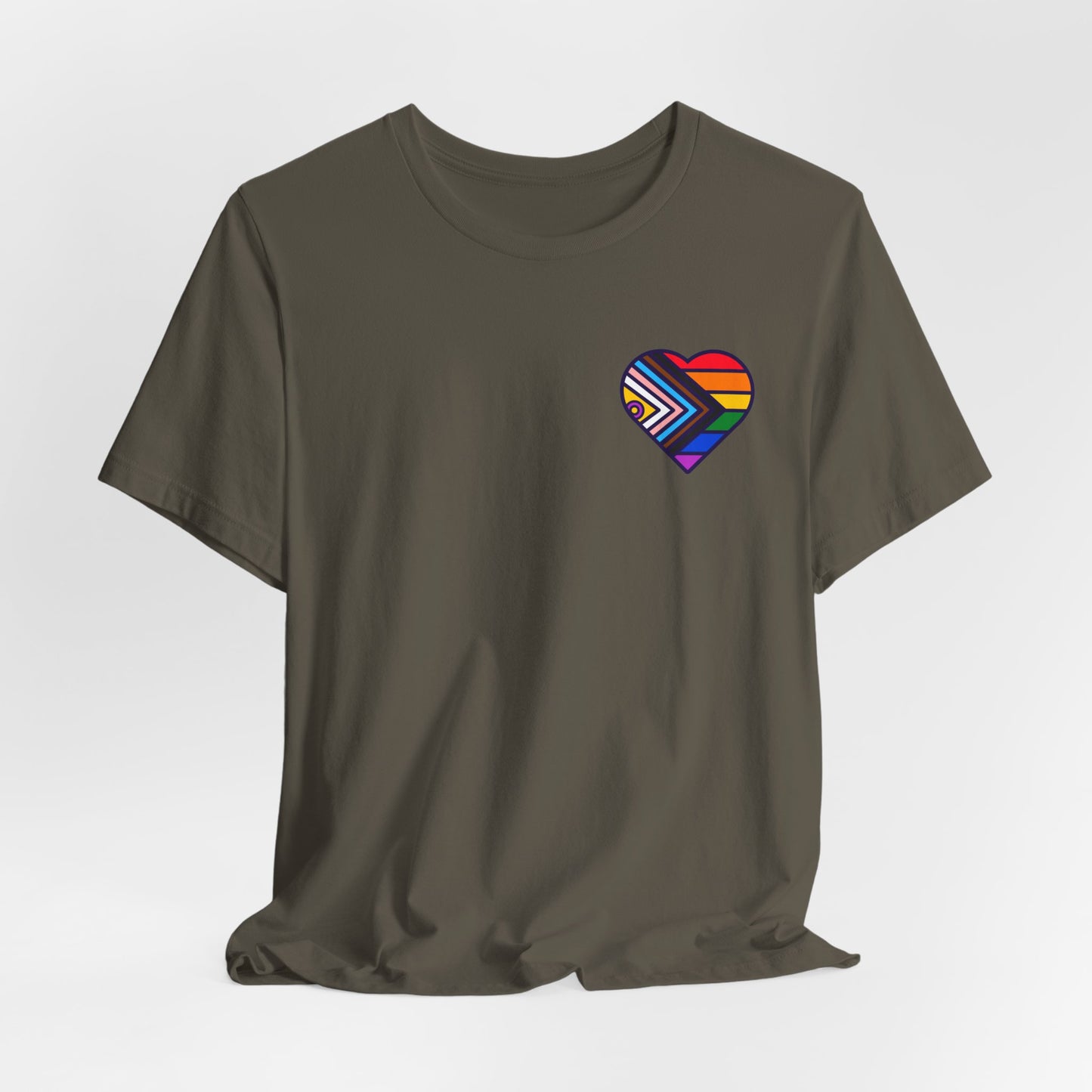 Rainbow Heart Unisex Jersey Tee - Celebrate Love and Pride