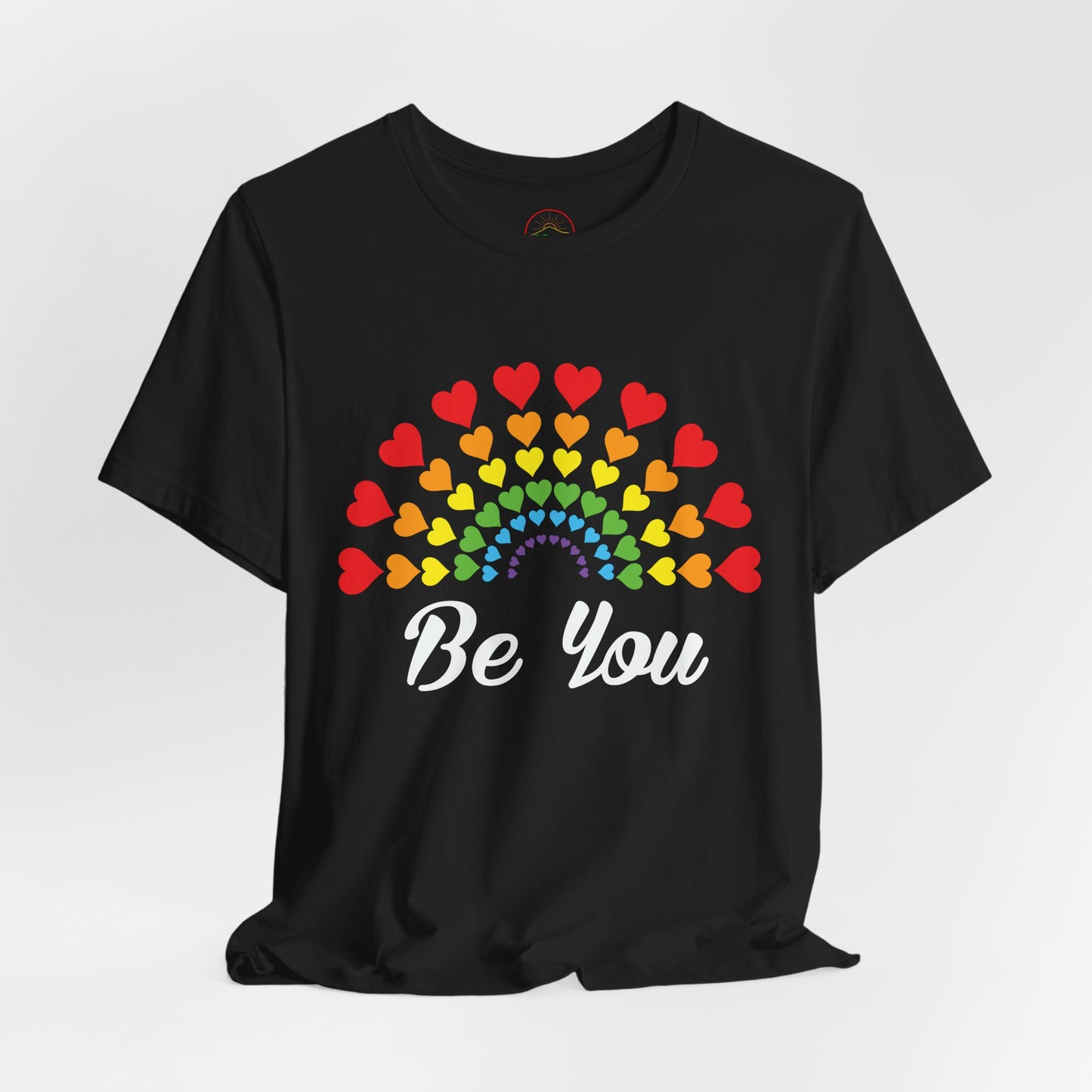 Be You Rainbow Heart Unisex Short Sleeve Tee