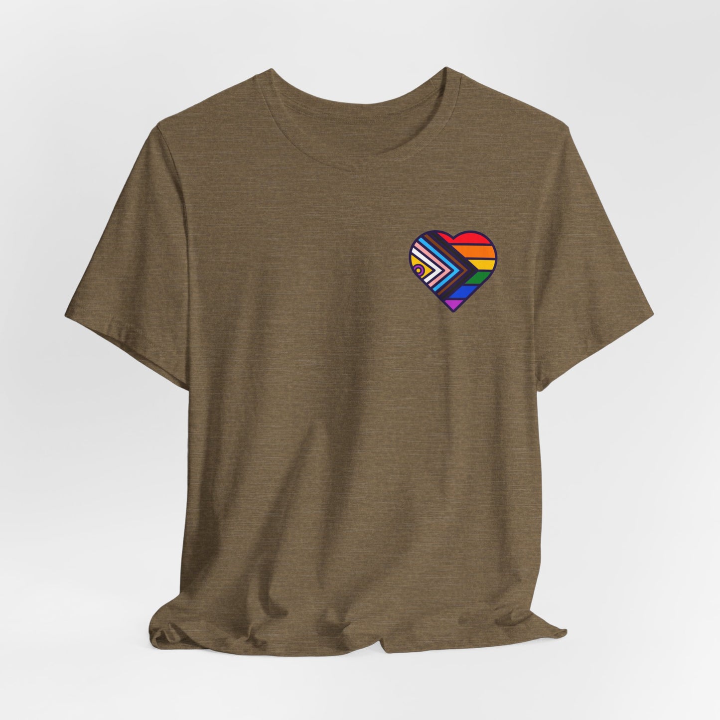 Rainbow Heart Unisex Jersey Tee - Celebrate Love and Pride
