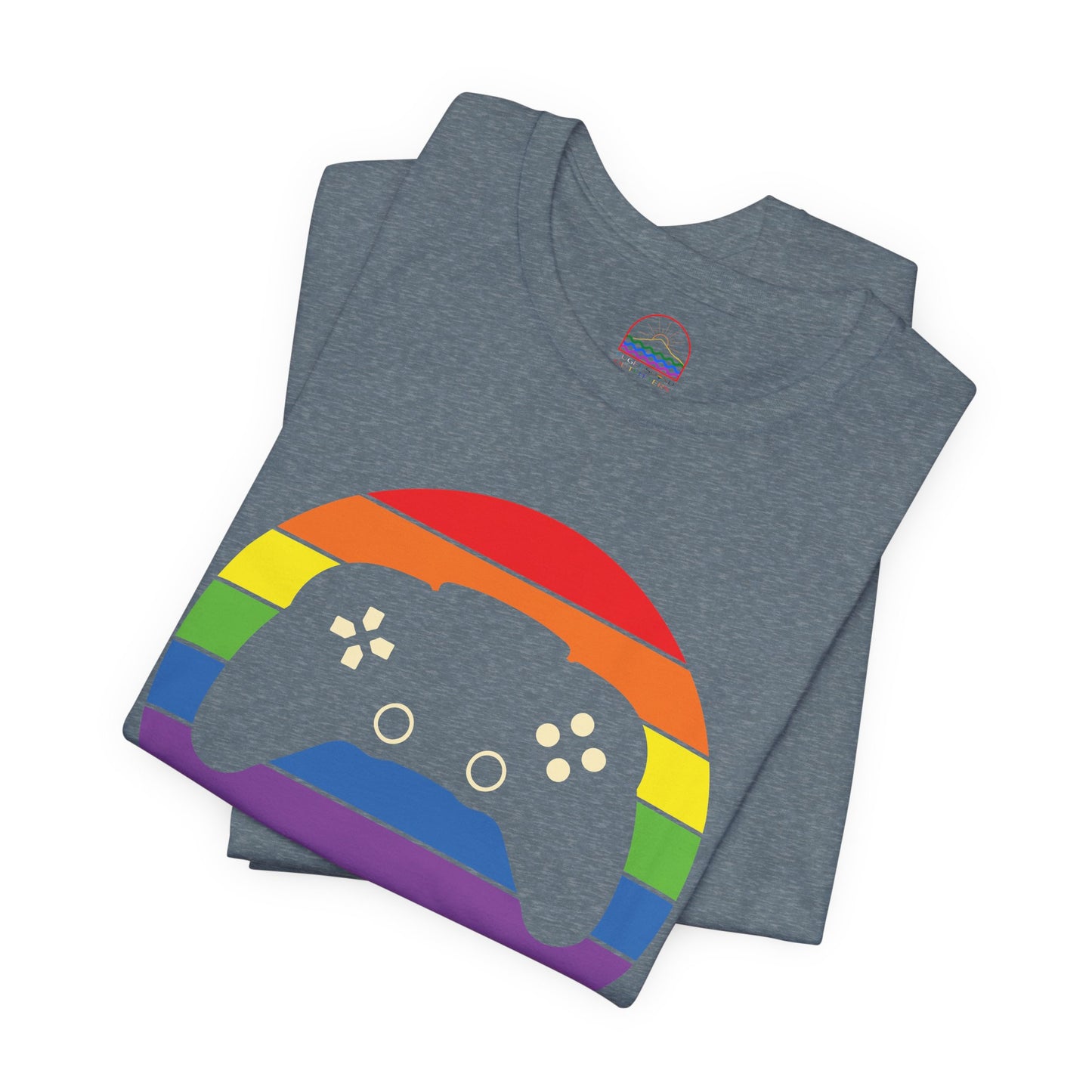 Pride Gamer Unisex Tee - Rainbow Controller Graphic T-Shirt