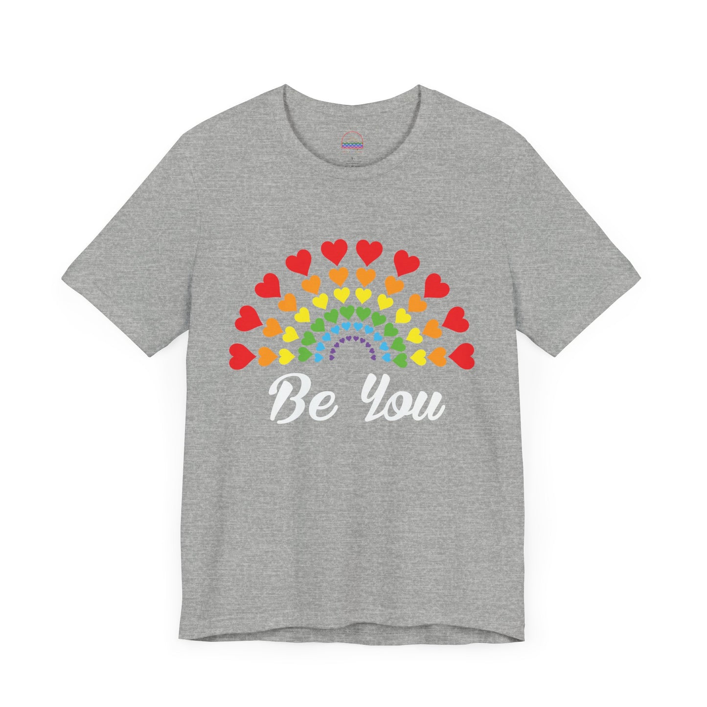 Be You Rainbow Heart Unisex Short Sleeve Tee