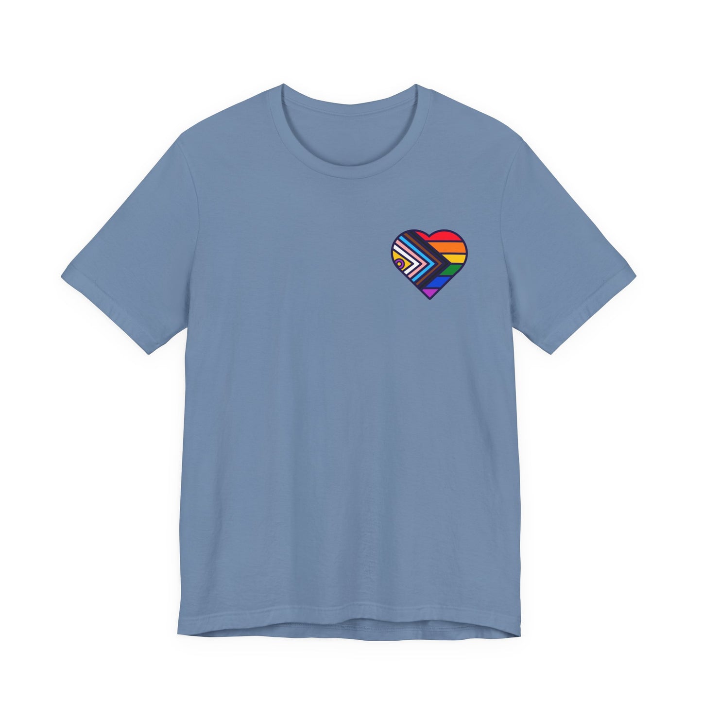 Rainbow Heart Unisex Jersey Tee - Celebrate Love and Pride