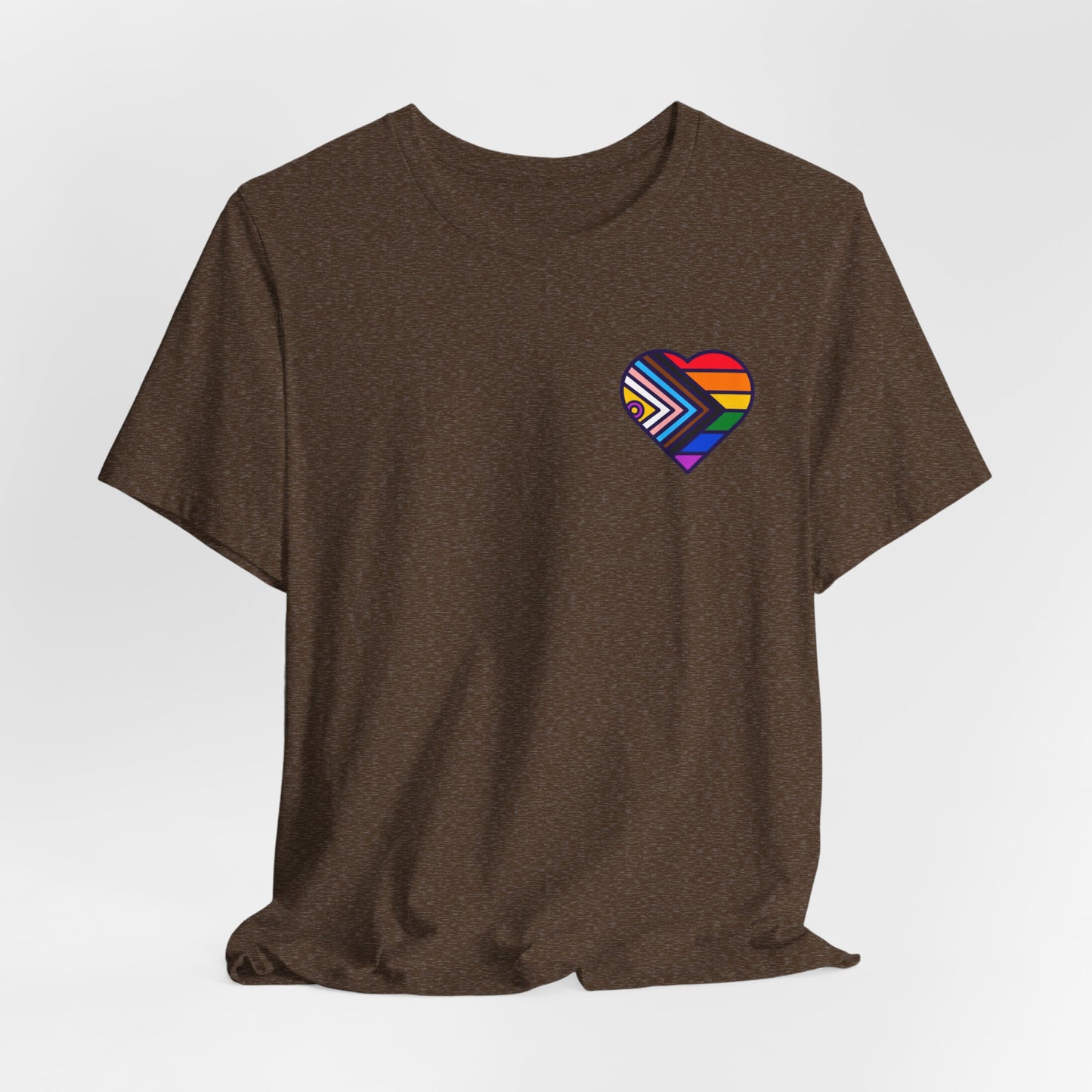 Rainbow Heart Unisex Jersey Tee - Celebrate Love and Pride