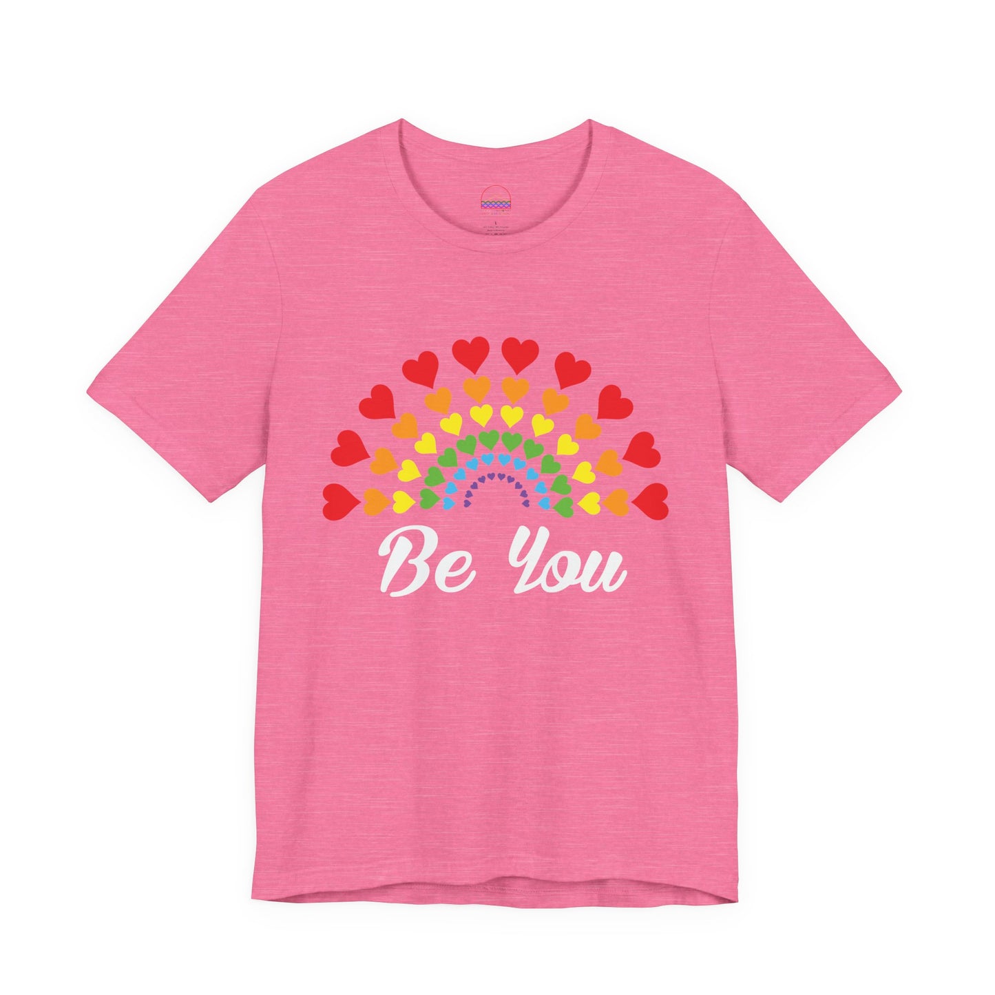 Be You Rainbow Heart Unisex Short Sleeve Tee