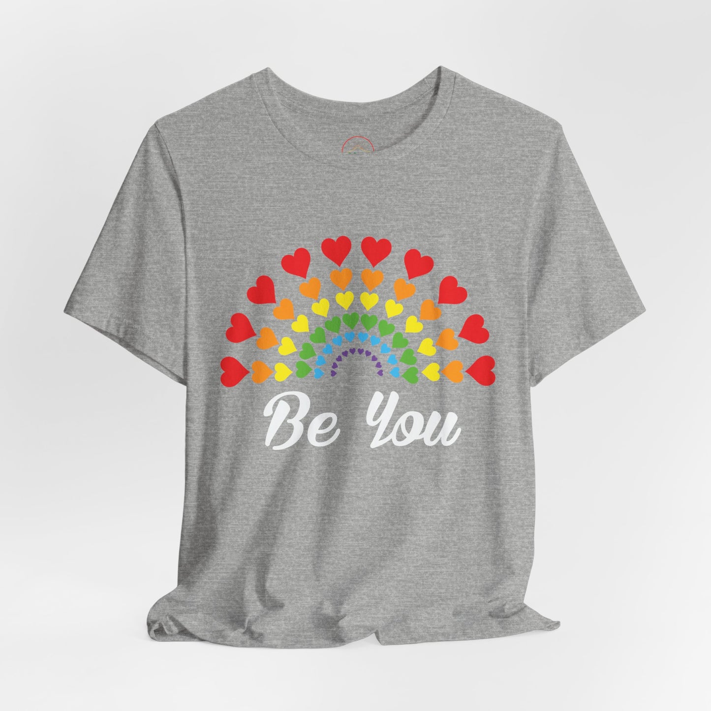 Be You Rainbow Heart Unisex Short Sleeve Tee