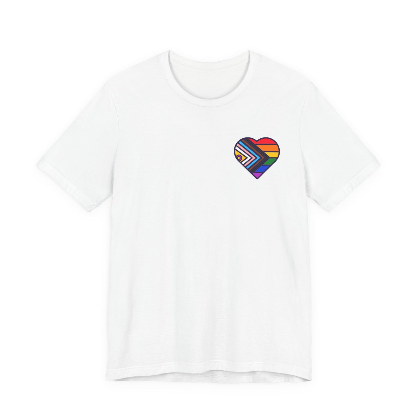 Rainbow Heart Unisex Jersey Tee - Celebrate Love and Pride