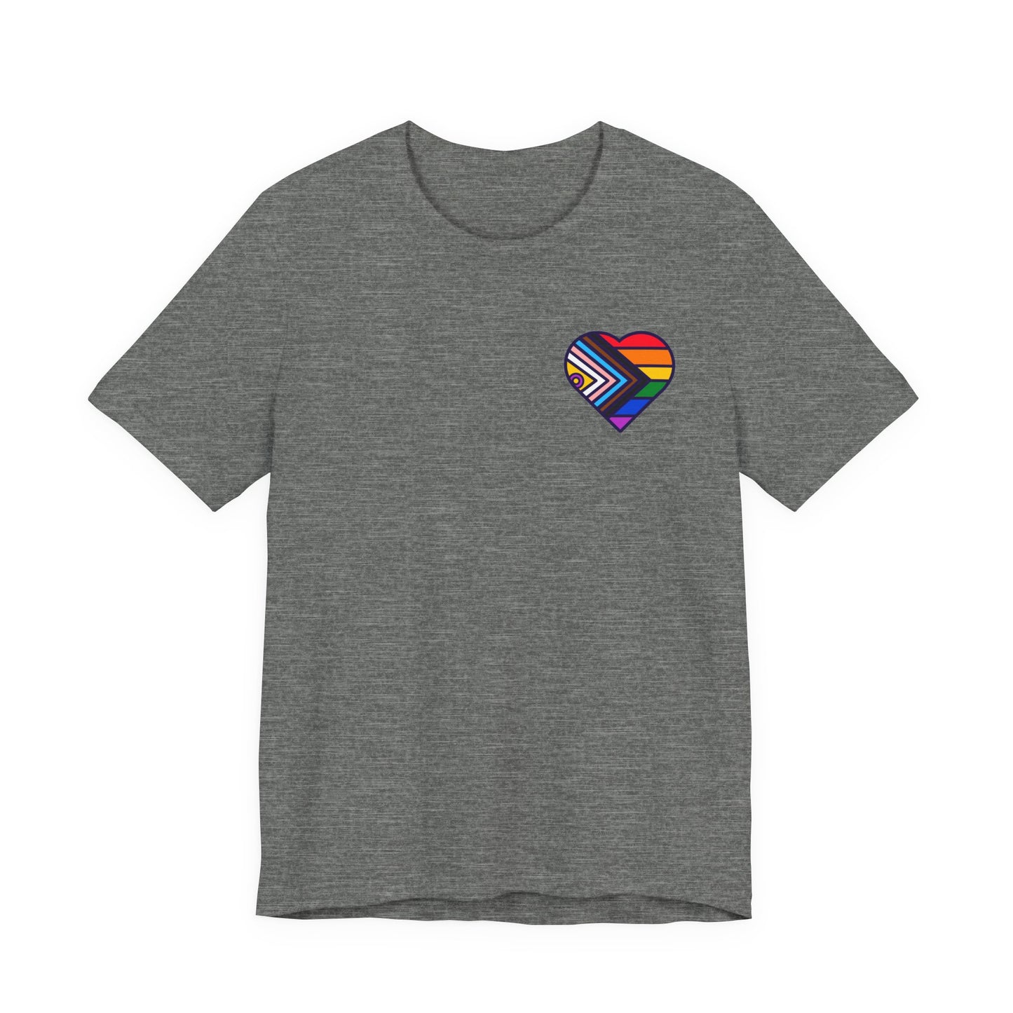 Rainbow Heart Unisex Jersey Tee - Celebrate Love and Pride