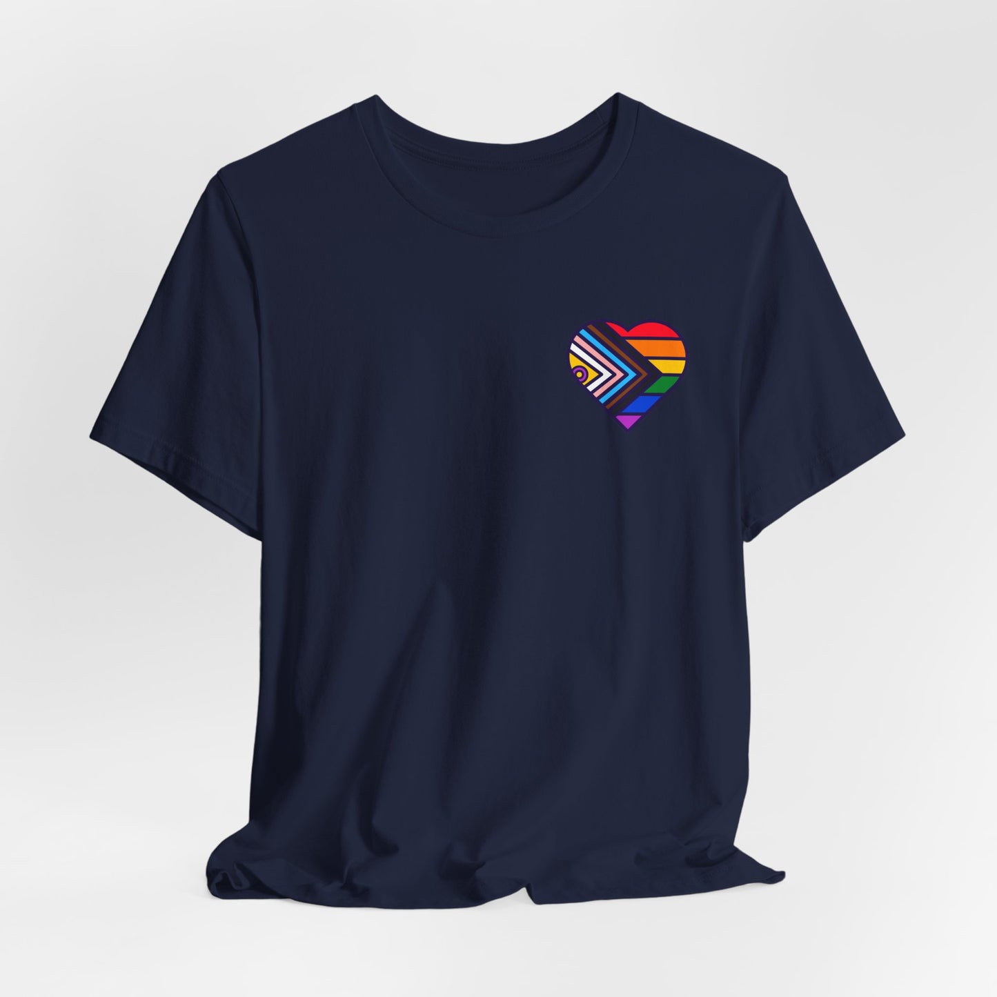Rainbow Heart Unisex Jersey Tee - Celebrate Love and Pride