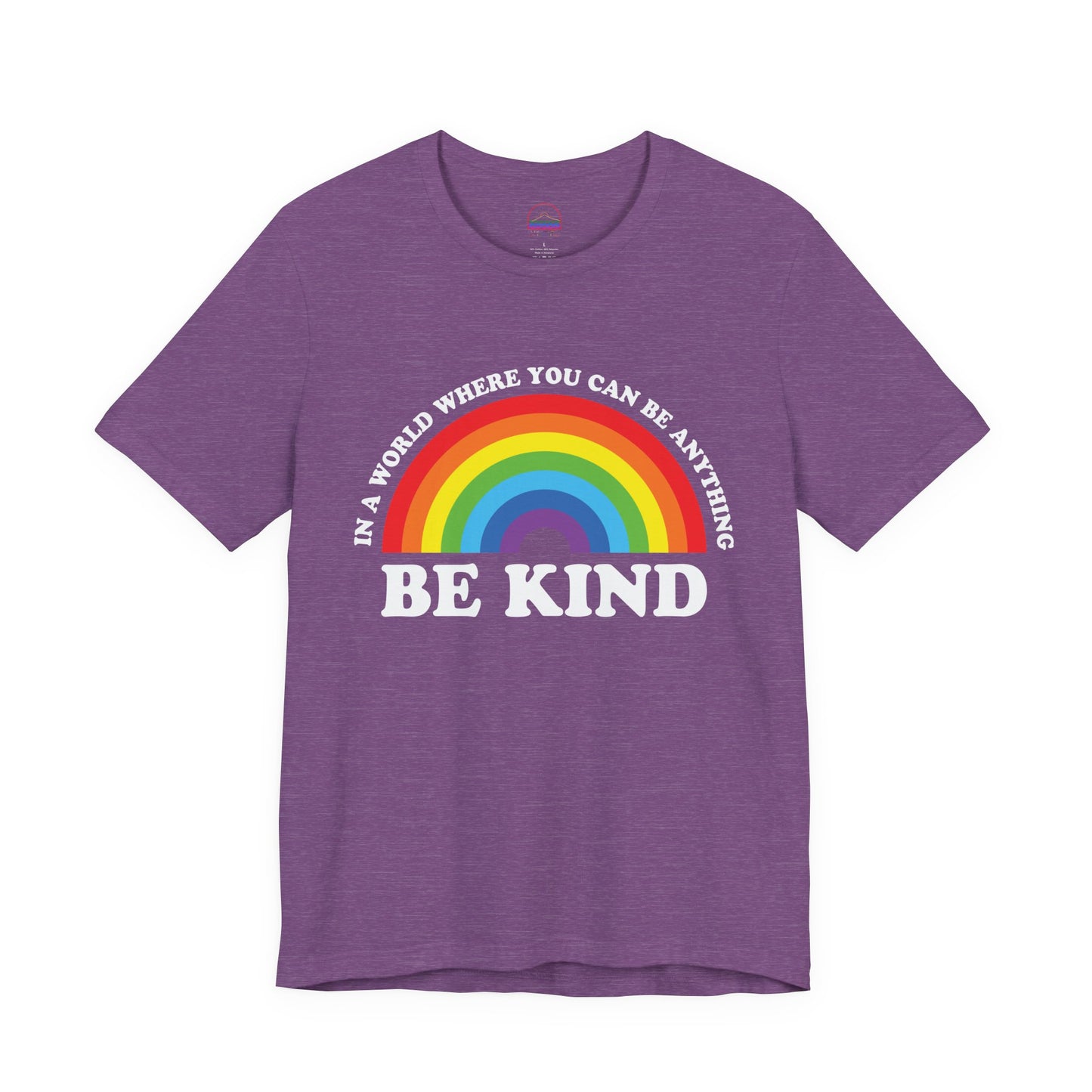 Rainbow Be Kind Tee - Unisex Jersey Short Sleeve Shirt, Positive Vibes, Casual Wear, Gifts for Friends, Motivational Apparel