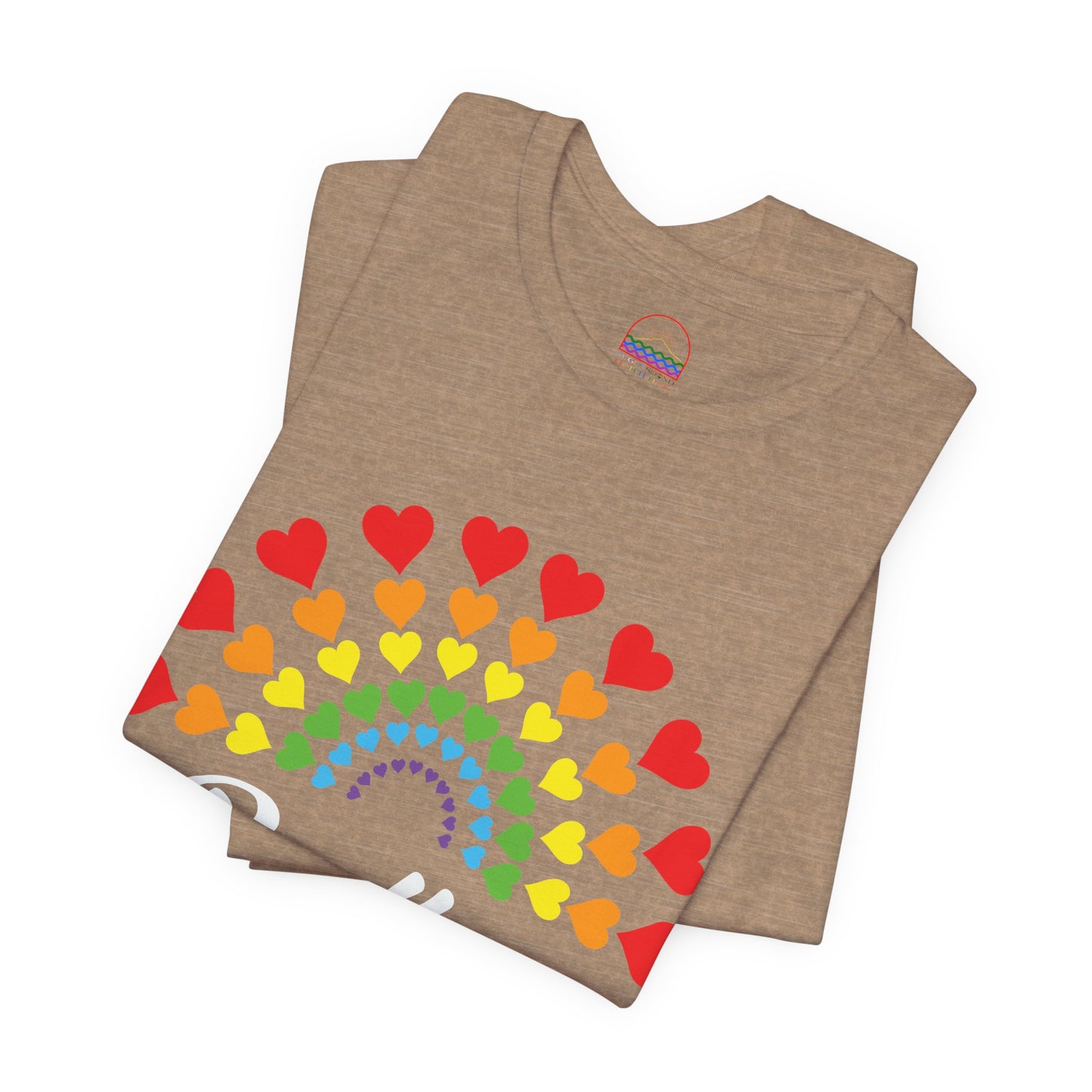 Be You Rainbow Heart Unisex Short Sleeve Tee