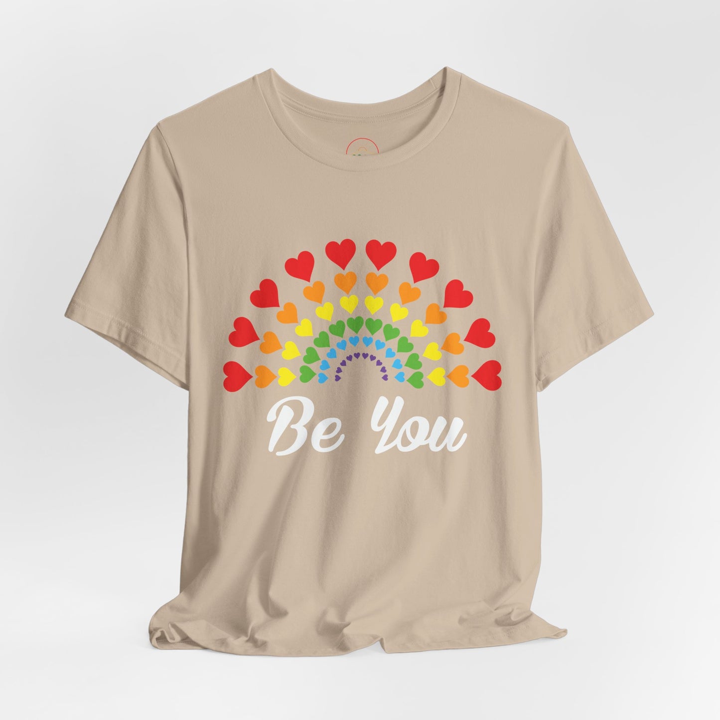 Be You Rainbow Heart Unisex Short Sleeve Tee